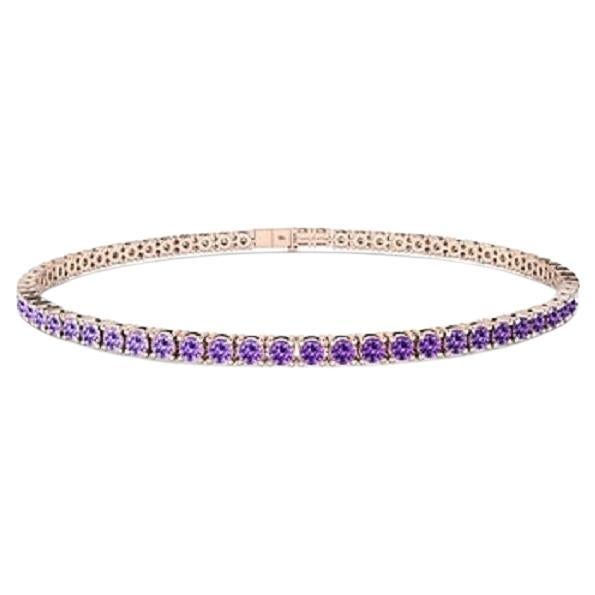 Tanisa Nahata Ombre Purple Sapphire 2,58ct. Bracciale Tennis in oro 18 carati.