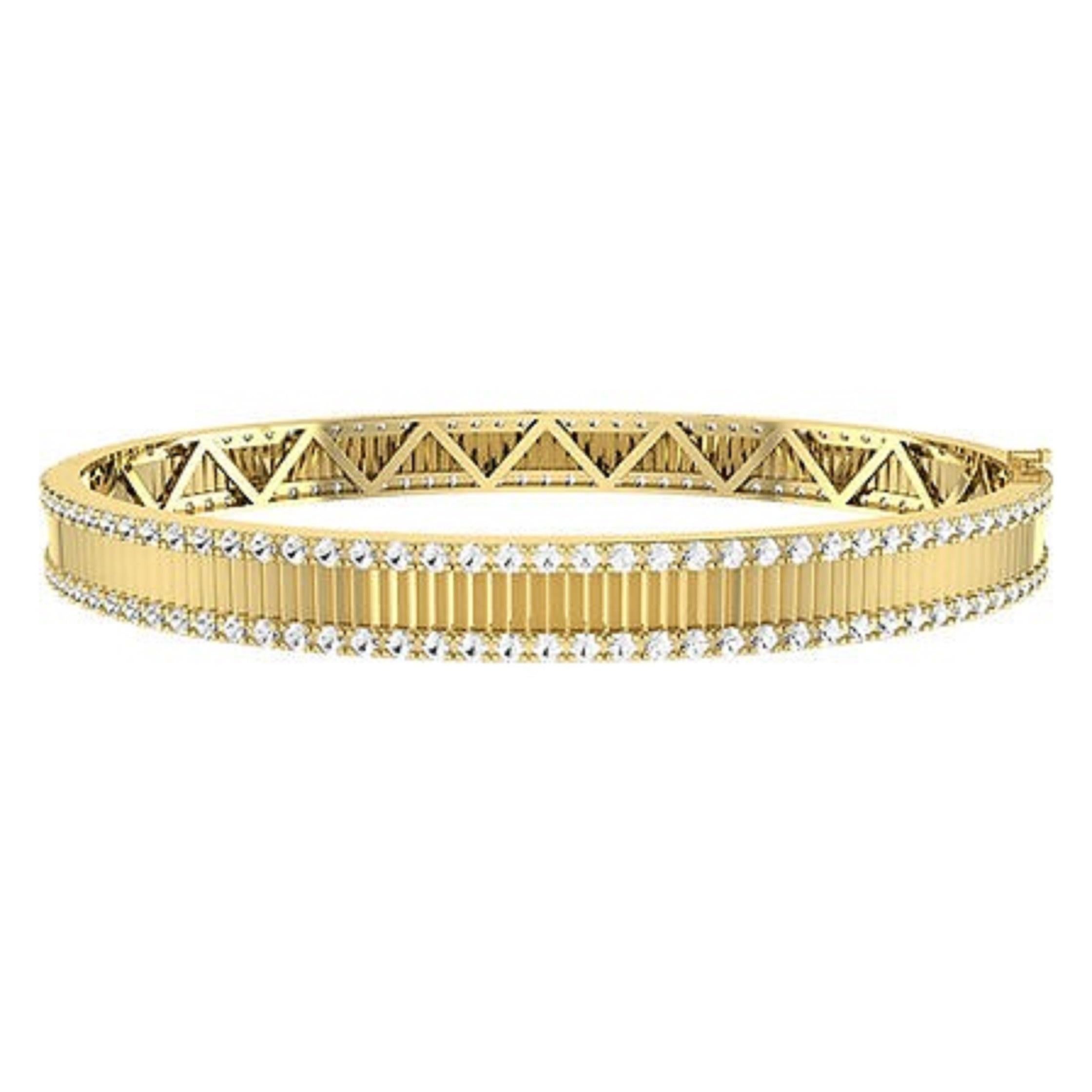 Contemporain Tanisa Nahata Hall of Mirrors Diamond 2,81ct. Bracelet en or 18 carats. en vente