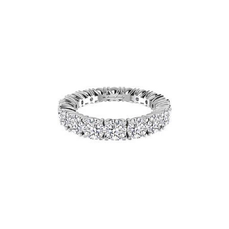Tanisa Nahata Eternidad Diamante 4,00ct. Anillo de fantasía en oro de 18 quilates. Contemporáneo en venta