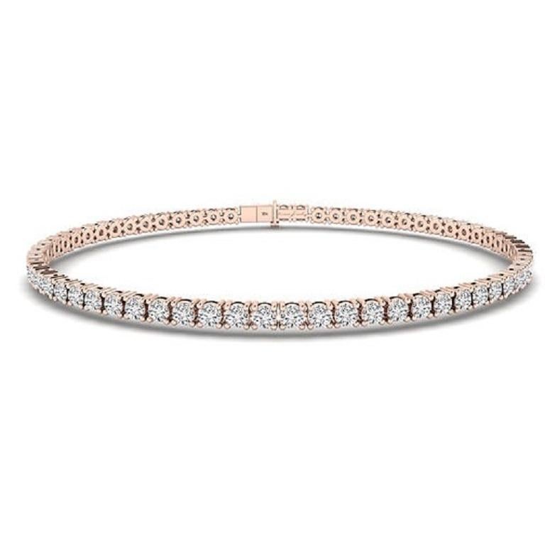 Diamante Tanisa Nahata 5.15ct. Bracciale Tennis in oro 18 carati. In condizioni Nuovo in vendita a Hong Kong, HK