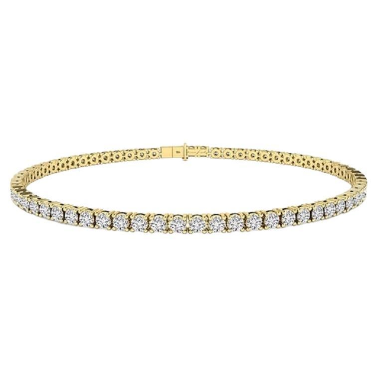 Diamante Tanisa Nahata 5.15ct. Bracciale Tennis in oro 18 carati.