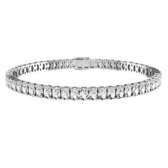 Diamante de forma oval Tanisa Nahata 5,54ct. Pulsera de tenis en oro de 18 quilates