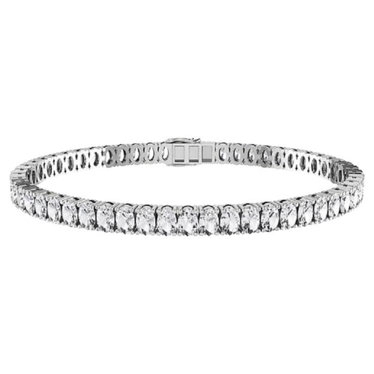 Tanisa Nahata Oval Shape Diamond 5.54ct. Tennis Bracelet in 18Karat Gold