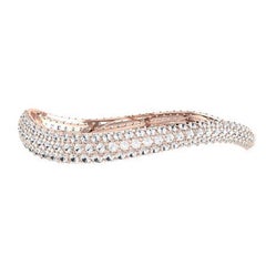 Tanisa Nahata Ocean Wave Diamonds 6.30ct. Bangle in 18Karat Gold.