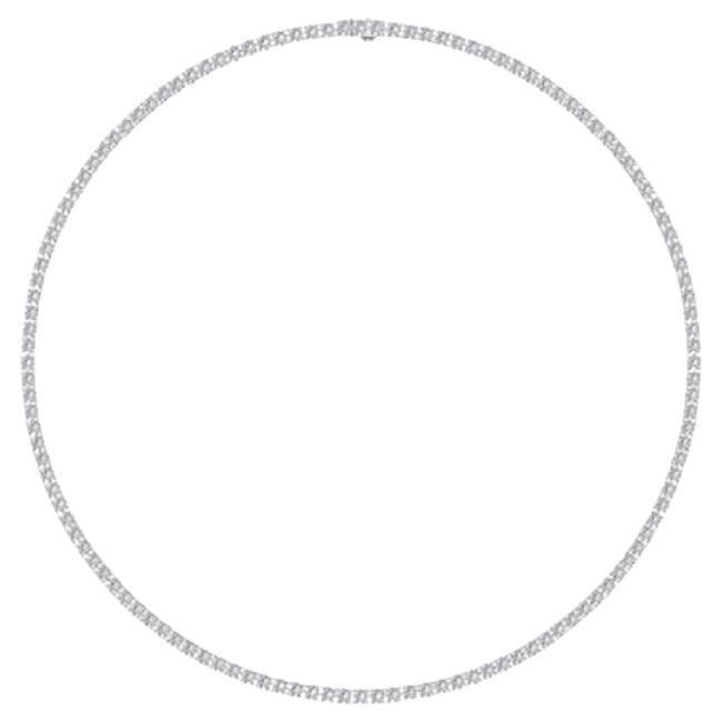 Tanisa Nahata Diamant 6,60 Karat. Tennis-Halskette aus 18 Karat Gold.