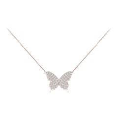 Tanisa Nahata Diamond Butterfly Necklace in 18 Karat Rose Gold