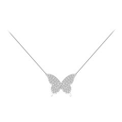 Collana con farfalla di diamanti di Tanisa Nahata in oro bianco 18 carati