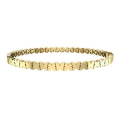 Tanisa Nahata Pulsera de tenis mariposa dorada de oro de 18 quilates.