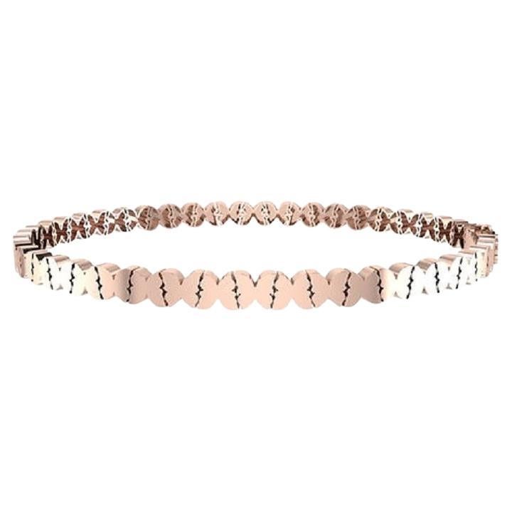 Tanisa Nahata Golden Butterfly Tennis Bracelet in 18Karat Gold.
