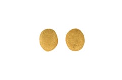 'Tanit' Sculptural Gold-Plated Bronze Earrings - Unique Piece