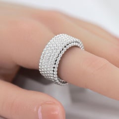 Tanja Friedrichs, bague jonc à cinq rangées de boucles en argent sterling