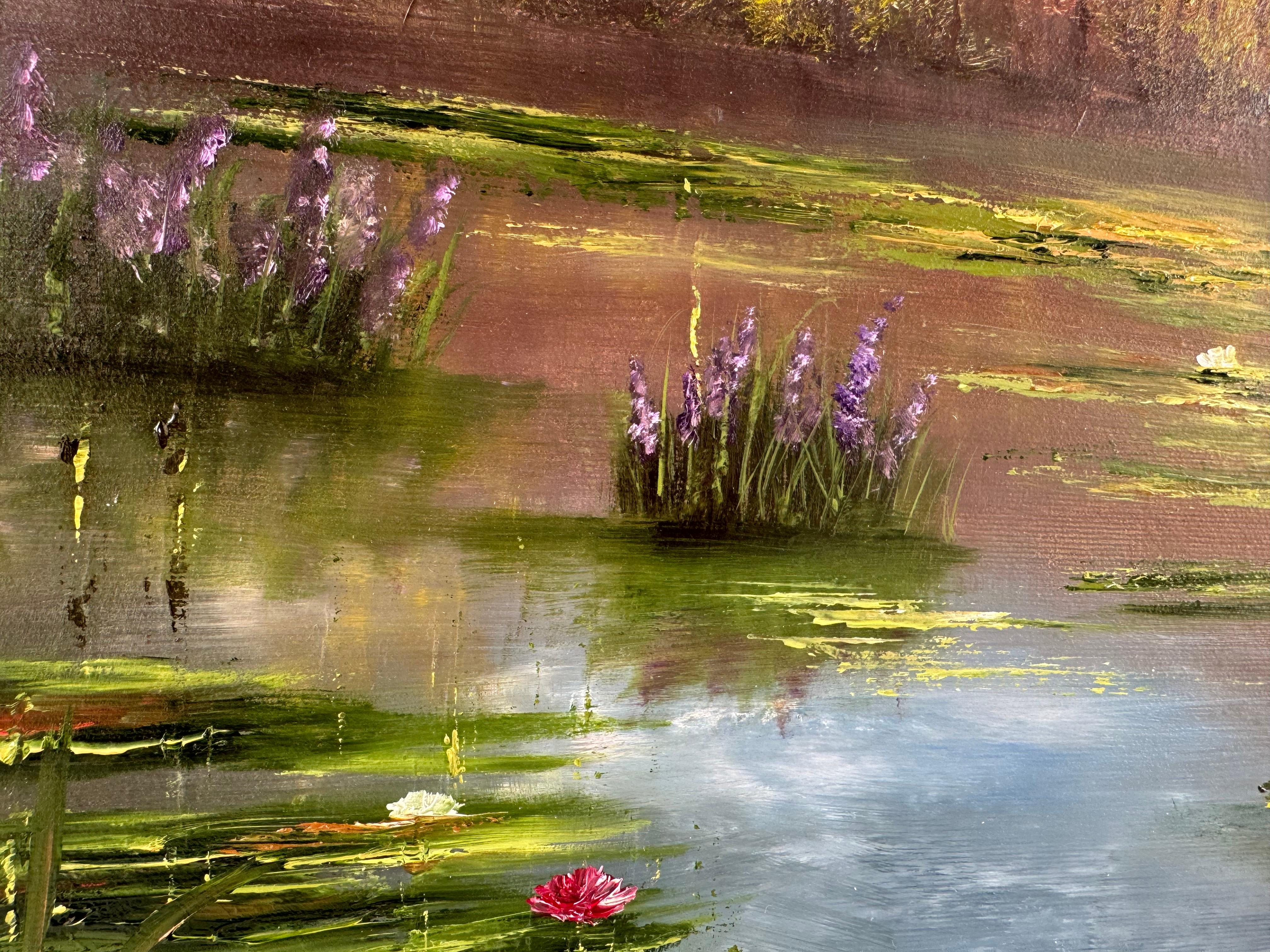 Ein Hort der Gelassenheit (Schwarz), Landscape Painting, von Tanja Frost