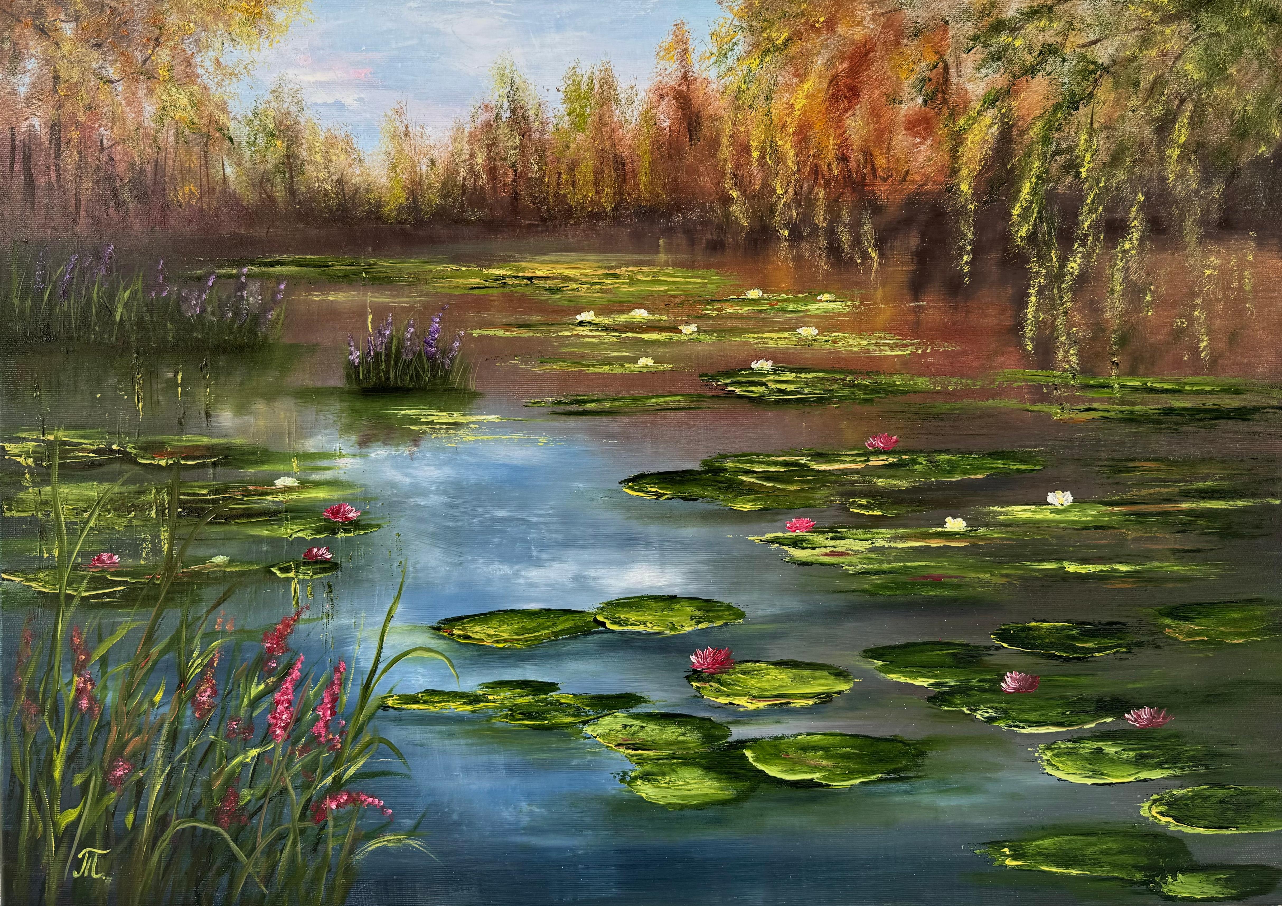 Tanja Frost Landscape Painting – Ein Hort der Gelassenheit