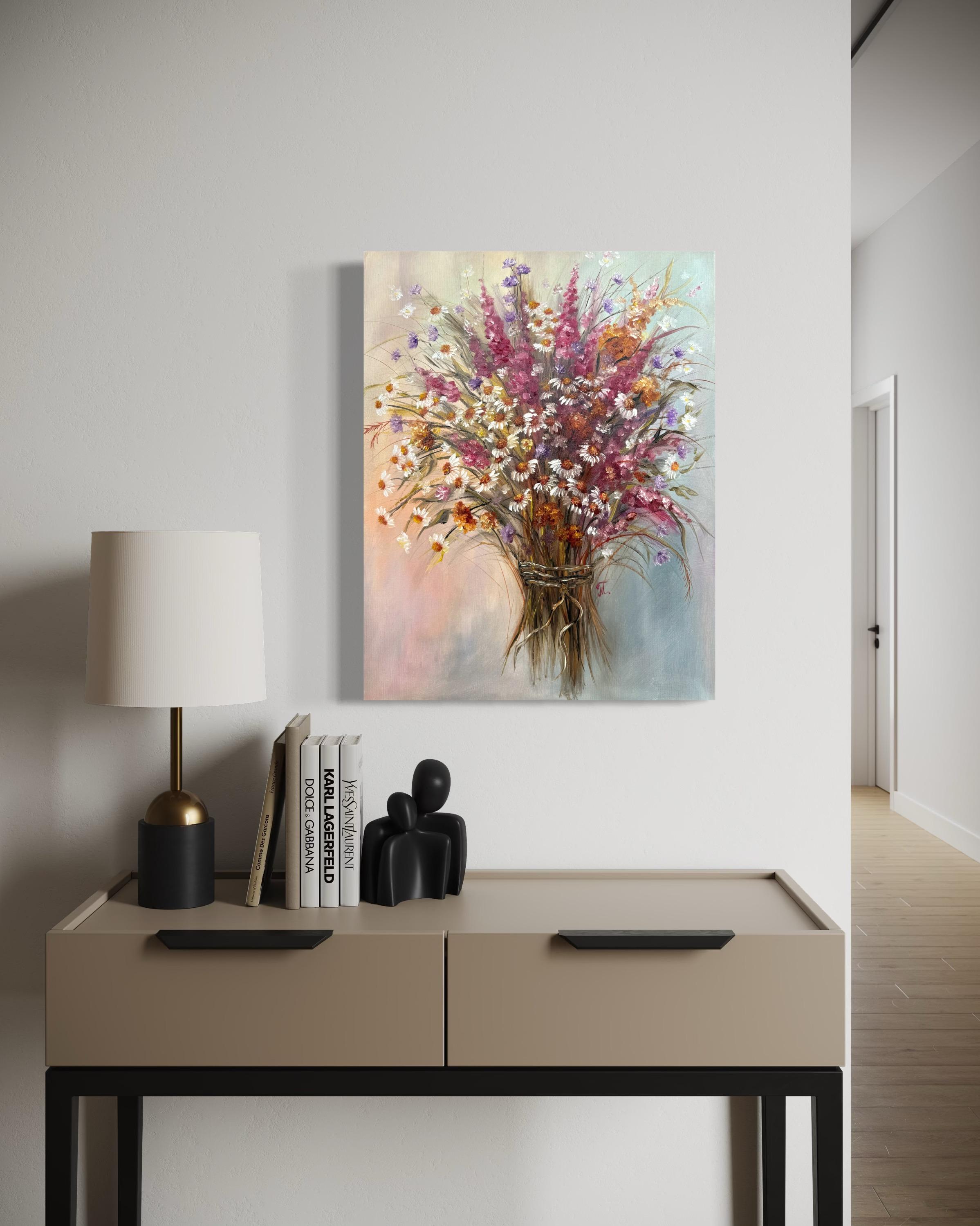 Yes, it’s a bouquet again.
The kind you can easily gift to yourself.
Airy, delicate, in the colors of laughter and silence.
Fragrant like a blend of a summer’s day and wild meadow herbs remembered only by the wind.
There’s something in it you can’t