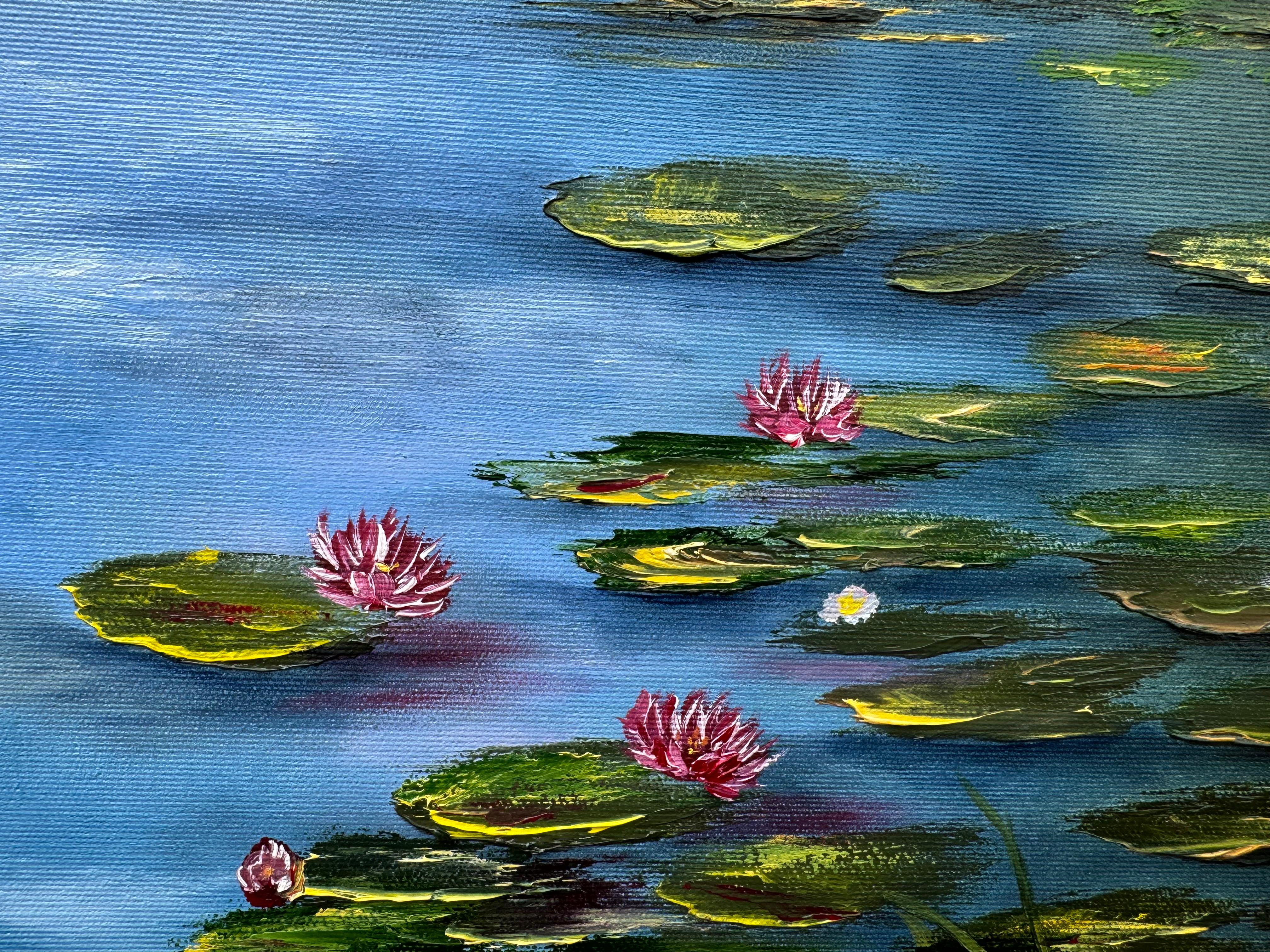 Schöner Teich – Painting von Tanja Frost