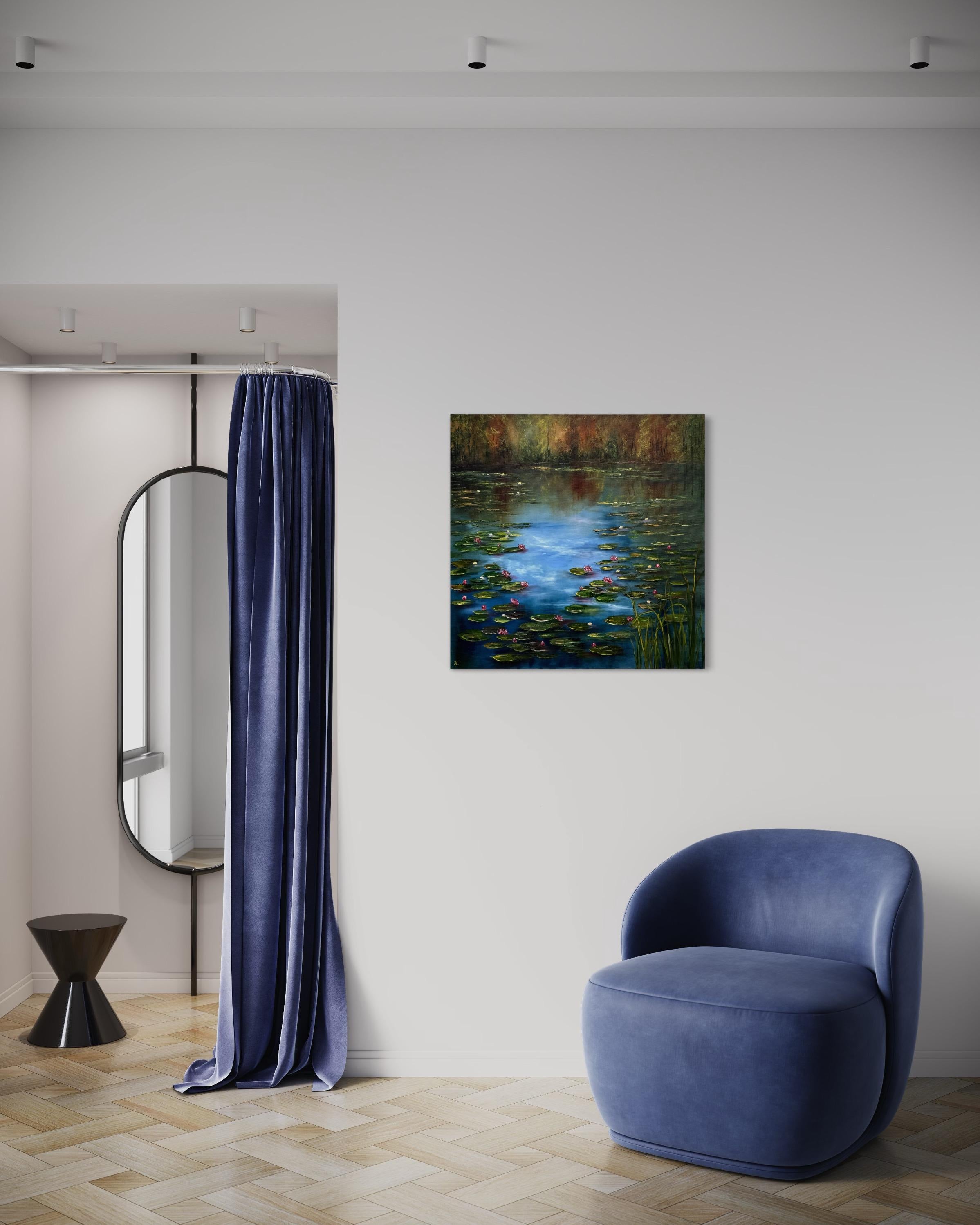 Schöner Teich (Impressionismus), Painting, von Tanja Frost