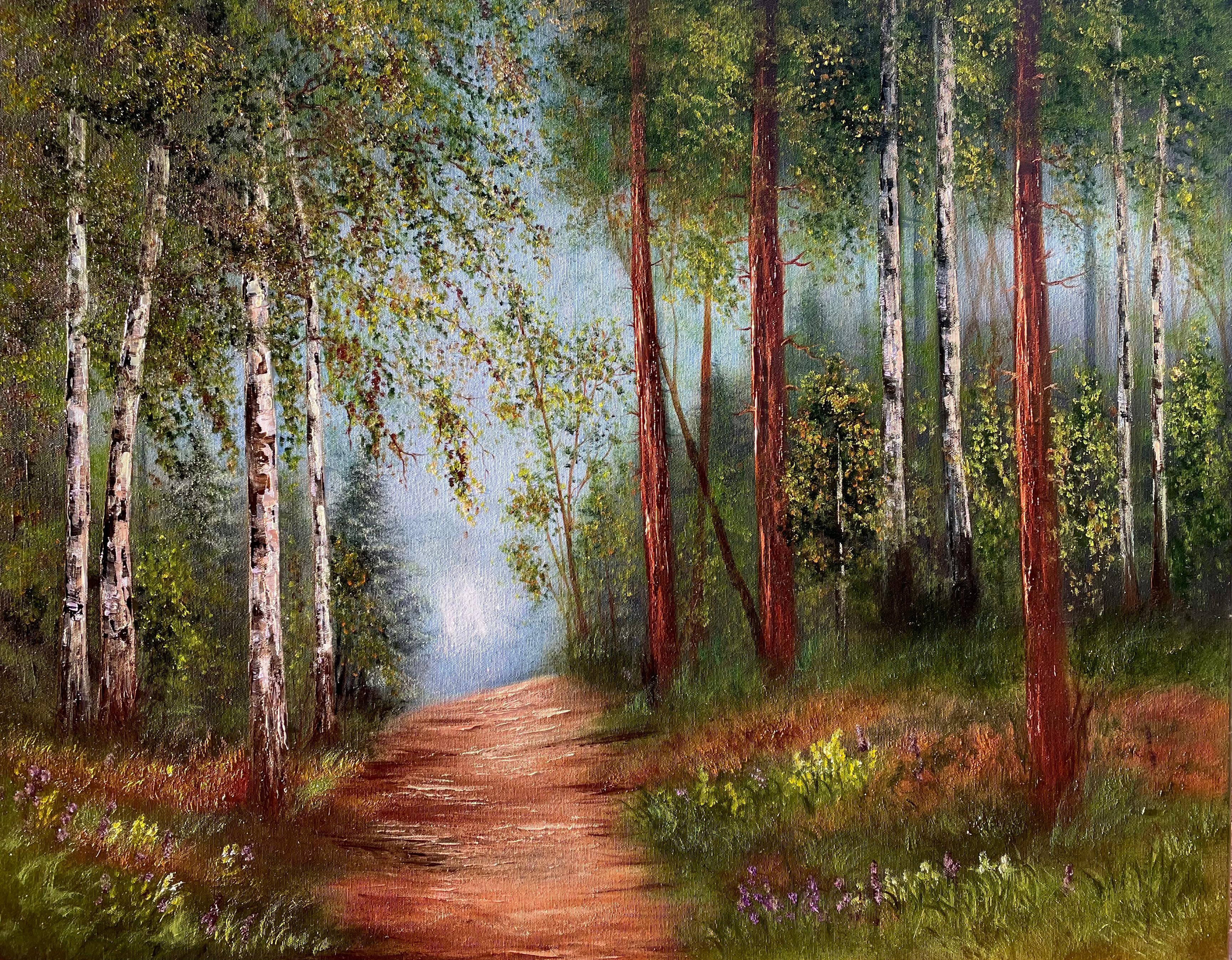 Landscape Painting de Tanja Frost - Bosque de abedules