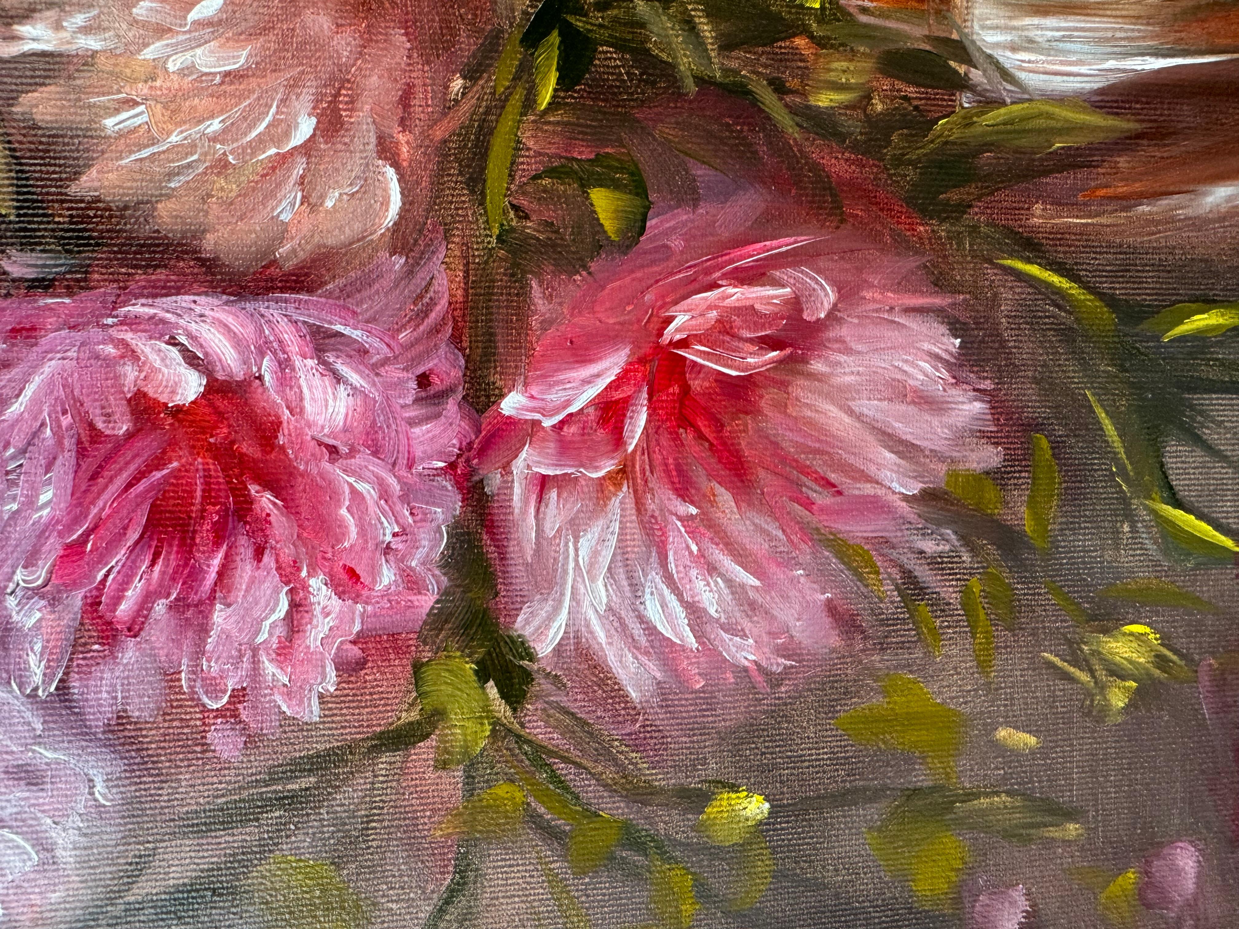Charmanter Blumenstrauß – Painting von Tanja Frost