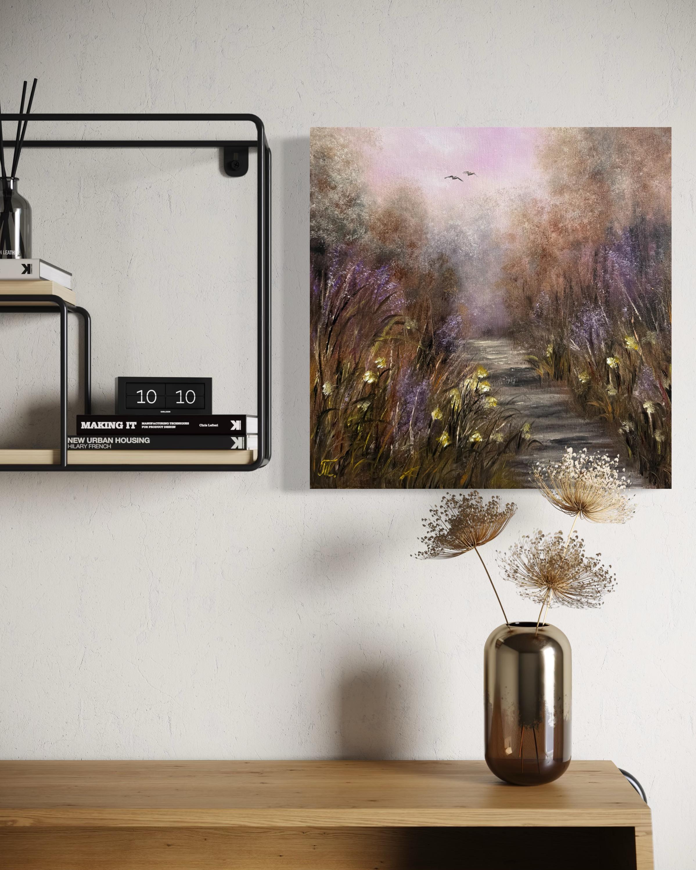Der Duft der Stille (Braun), Landscape Painting, von Tanja Frost
