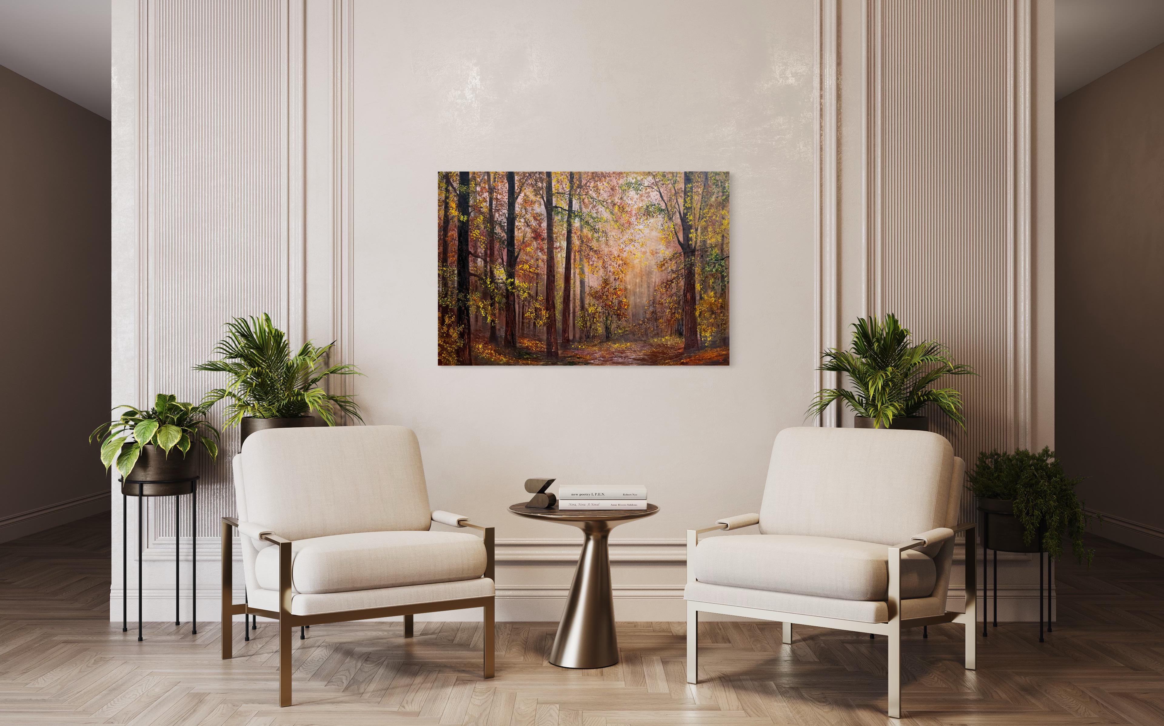 Bosque Milagroso - Landscape Painting Marrón de Tanja Frost
