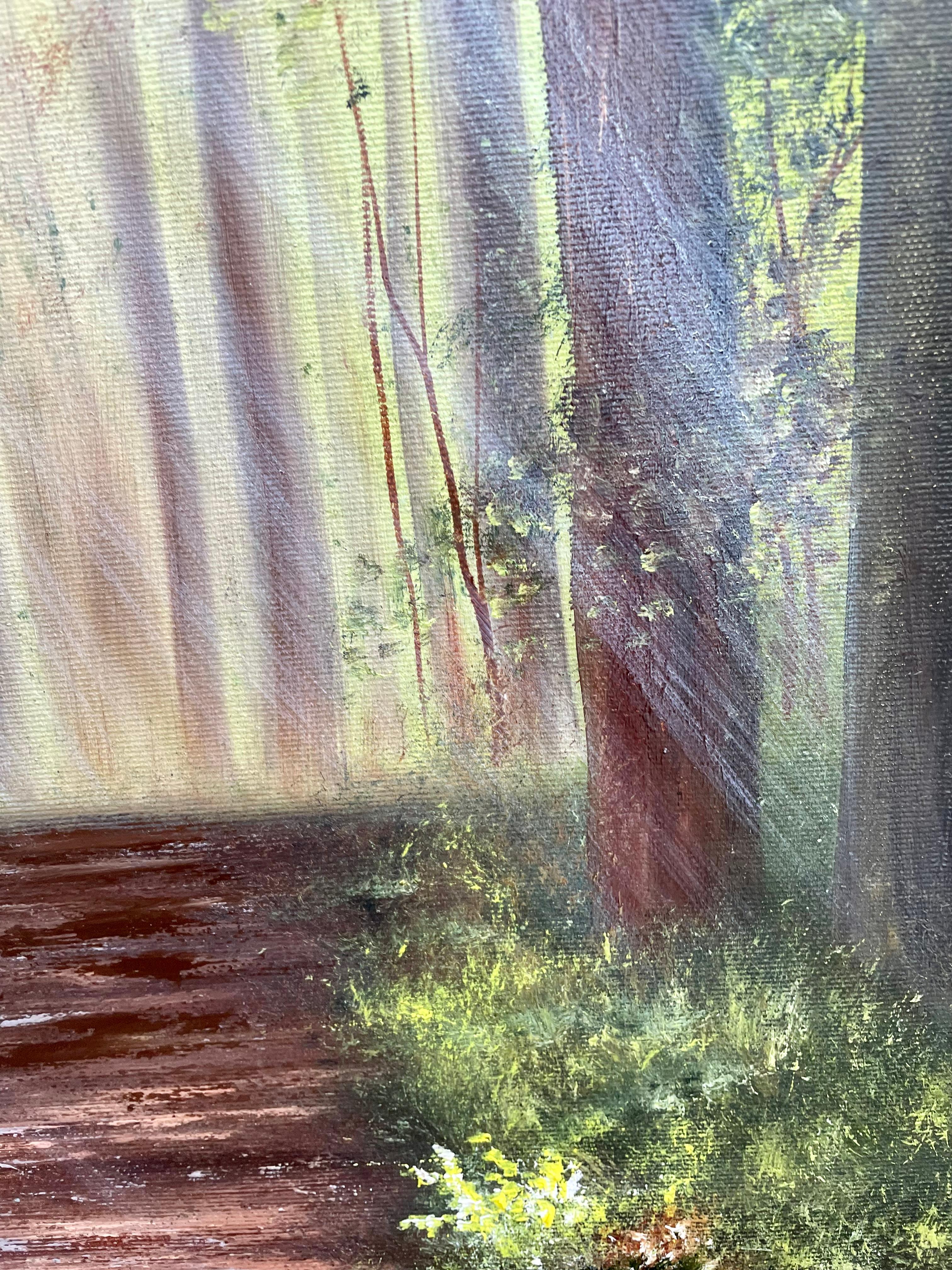 Lungo la strada - Painting Impressionismo di Tanja Frost