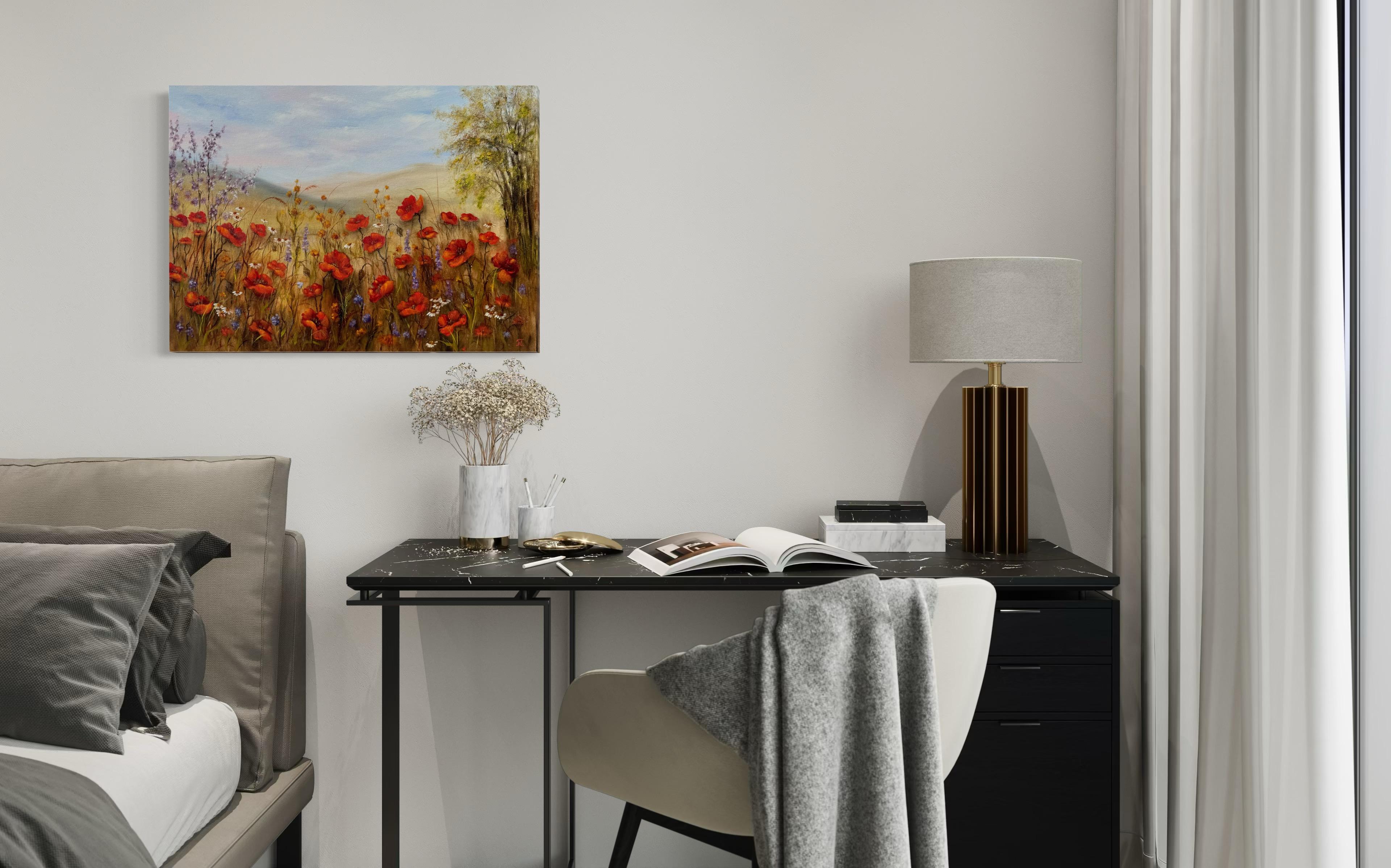 Mohnblumen im Herzen im Angebot 5