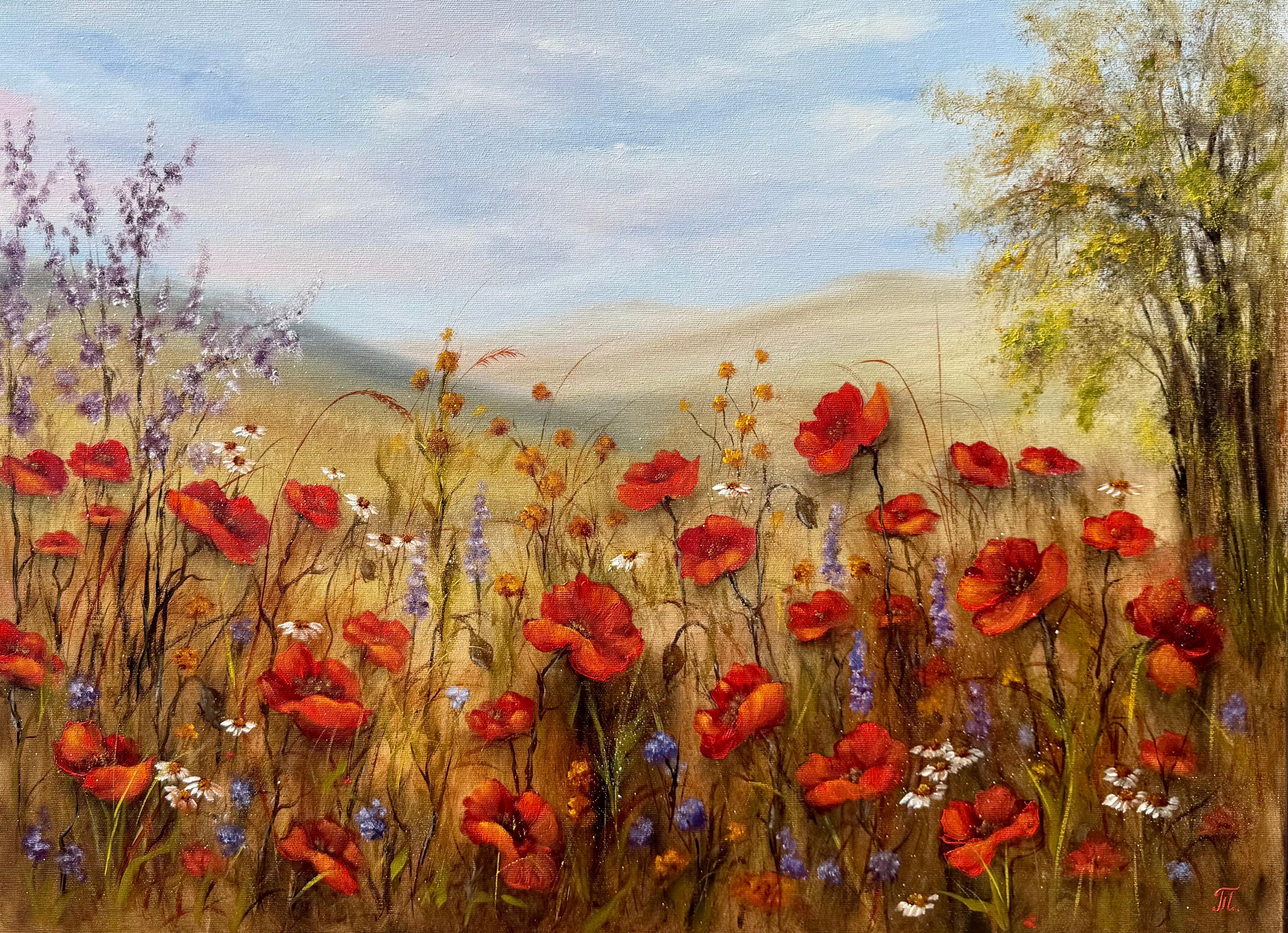 Mohnblumen im Herzen im Angebot 3