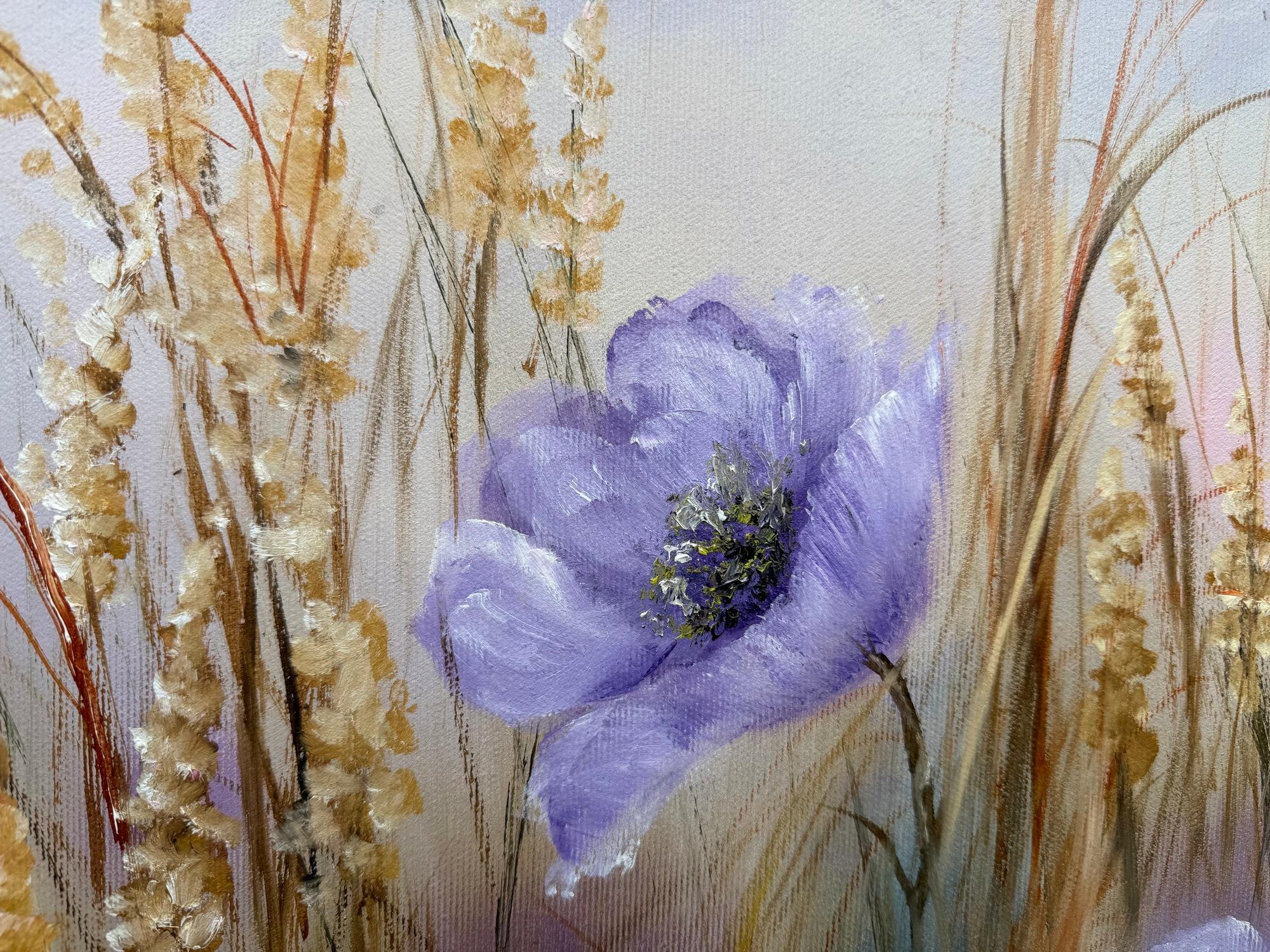 Purple Dream - Collection Floral Symphony - Impressionnisme Painting par Tanja Frost