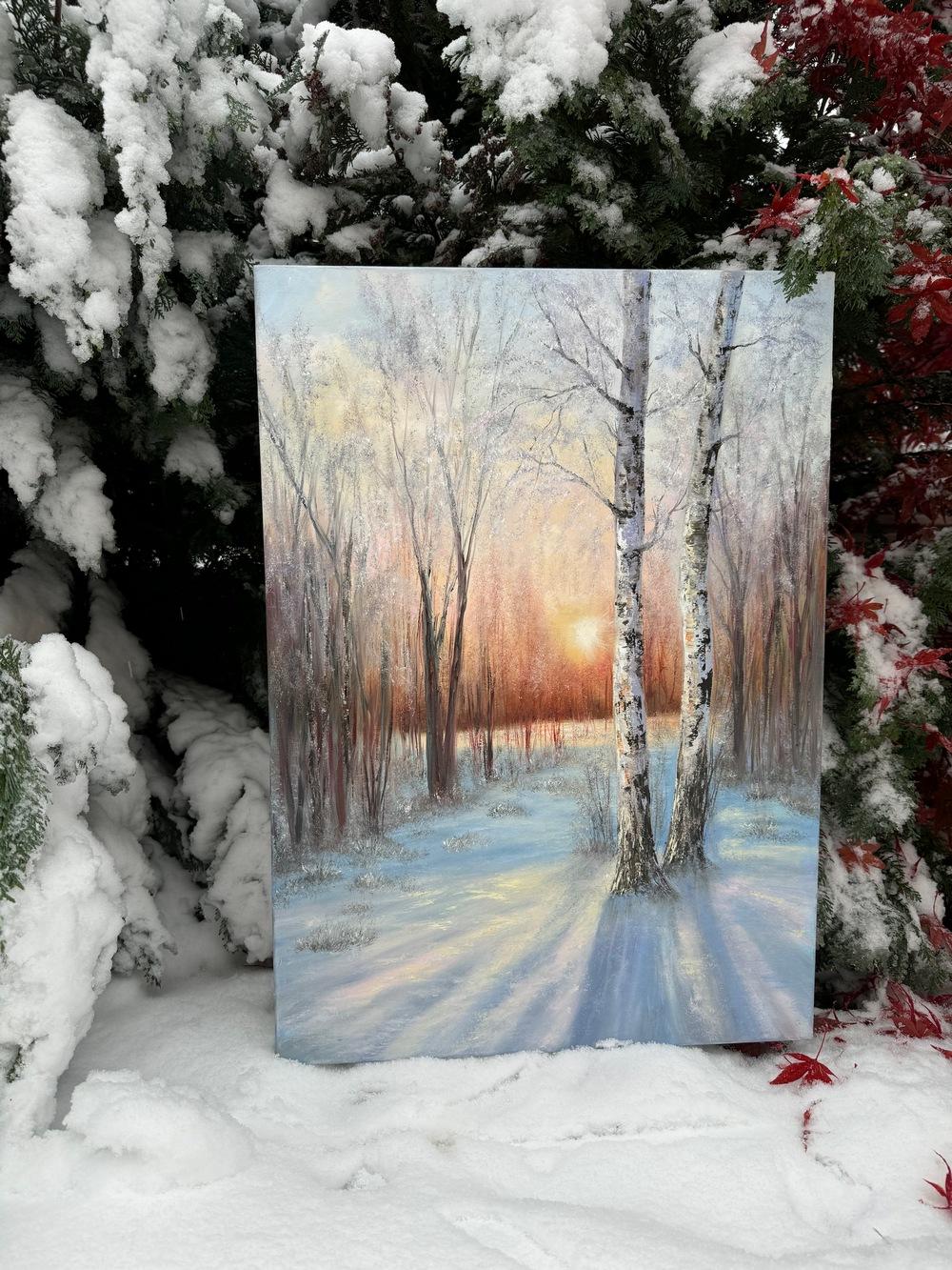Les ombres d'A Winter - Painting de Tanja Frost