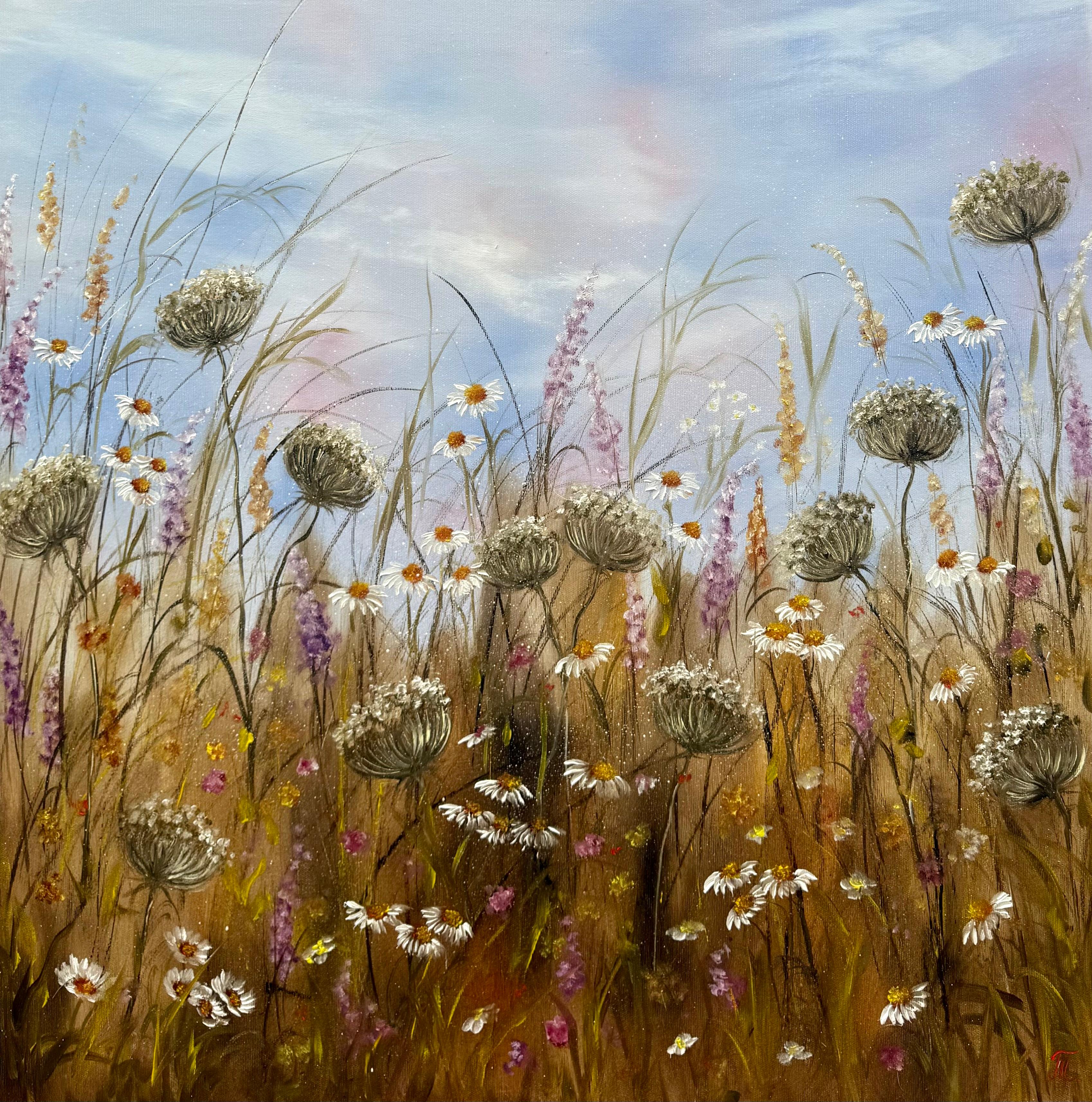 Tanja Frost Landscape Painting - Silent Meadow