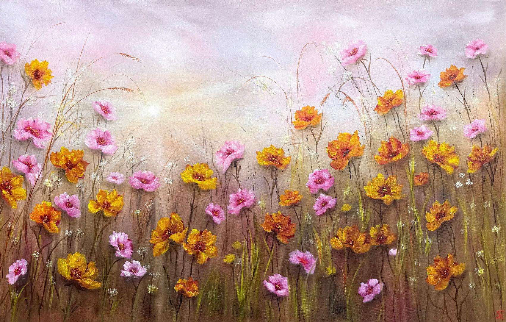 Soft Harmony - Floral Symphony Kollektion (Impressionismus), Painting, von Tanja Frost