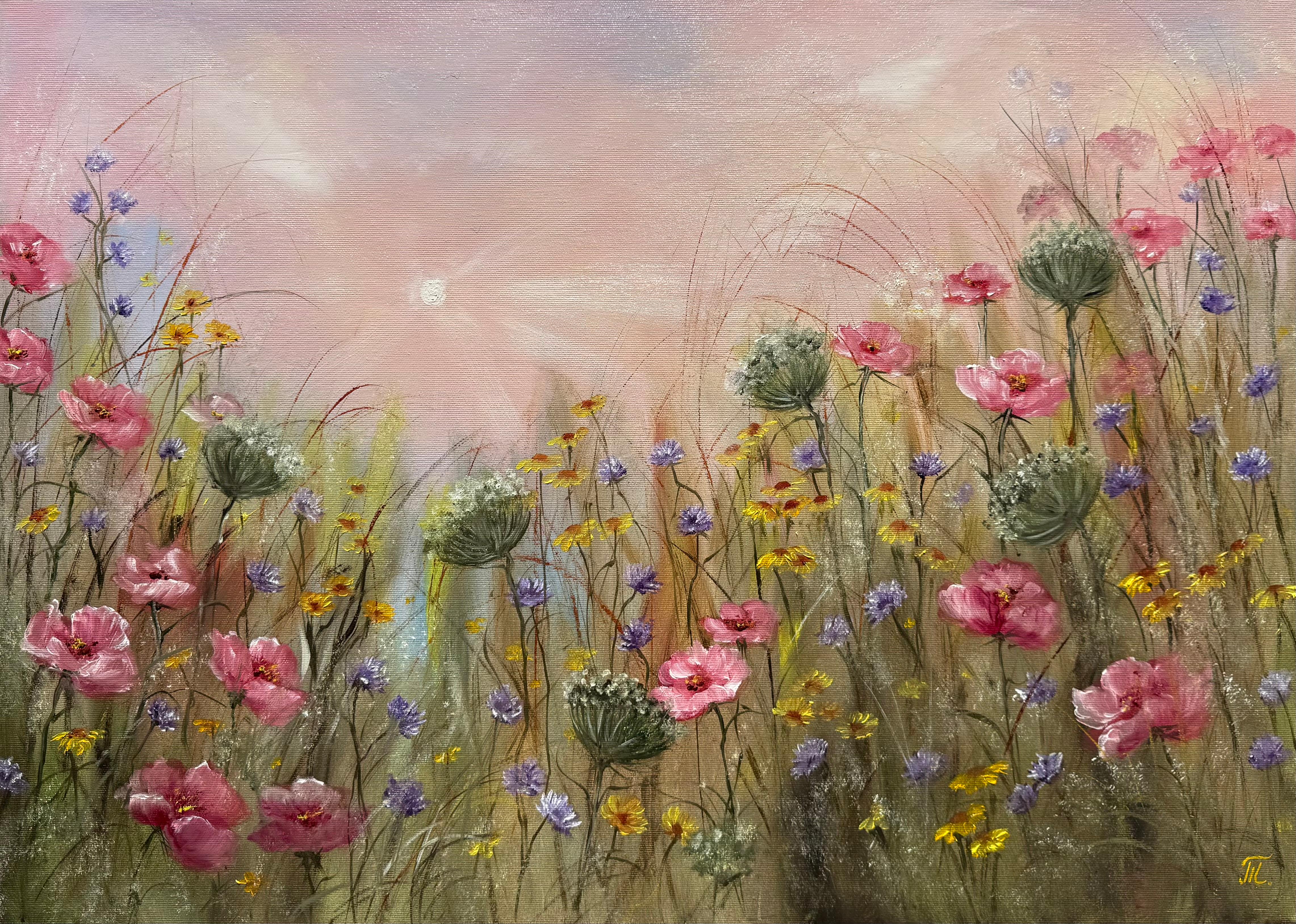 Lied der Wildblumen (Impressionismus), Painting, von Tanja Frost