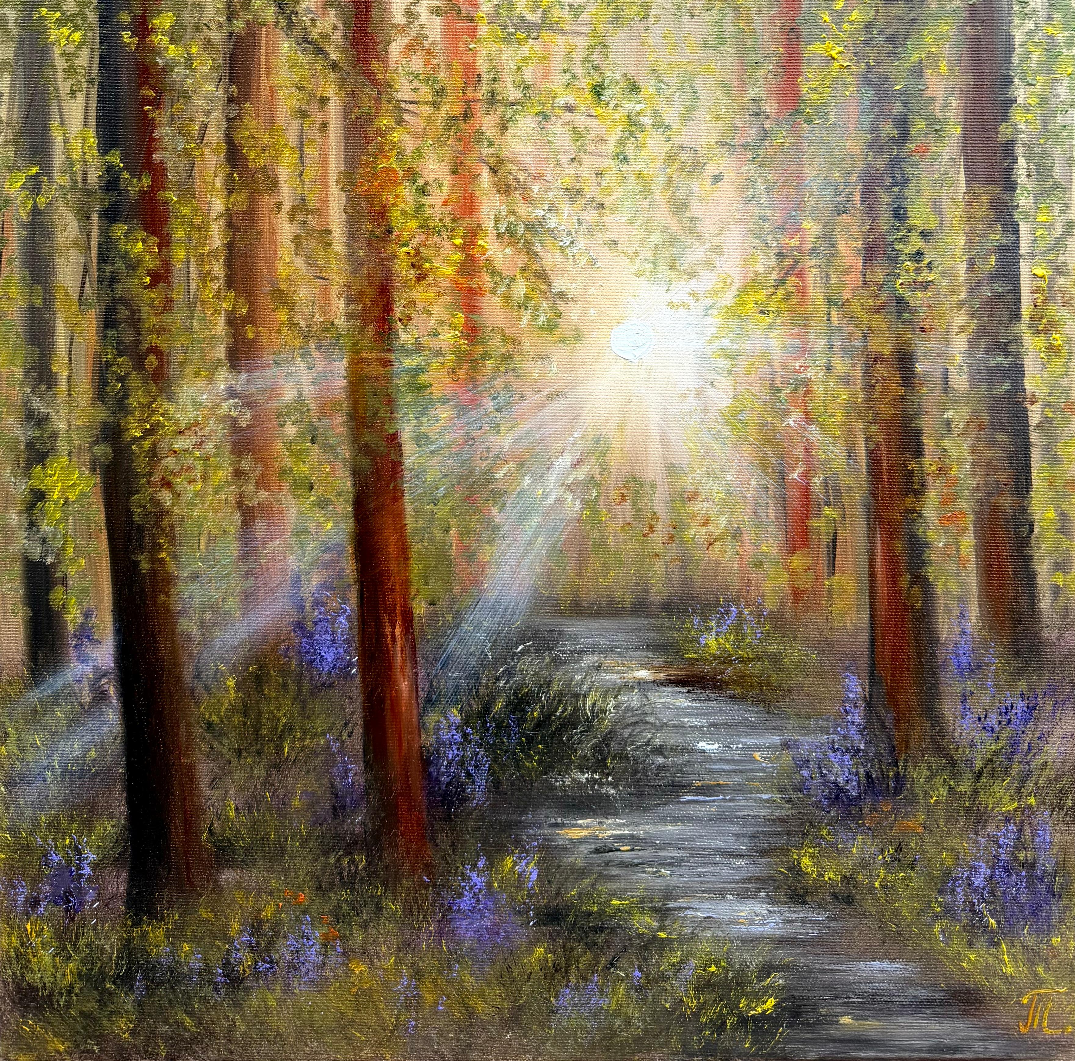 Tanja Frost Landscape Painting - Spring Forest