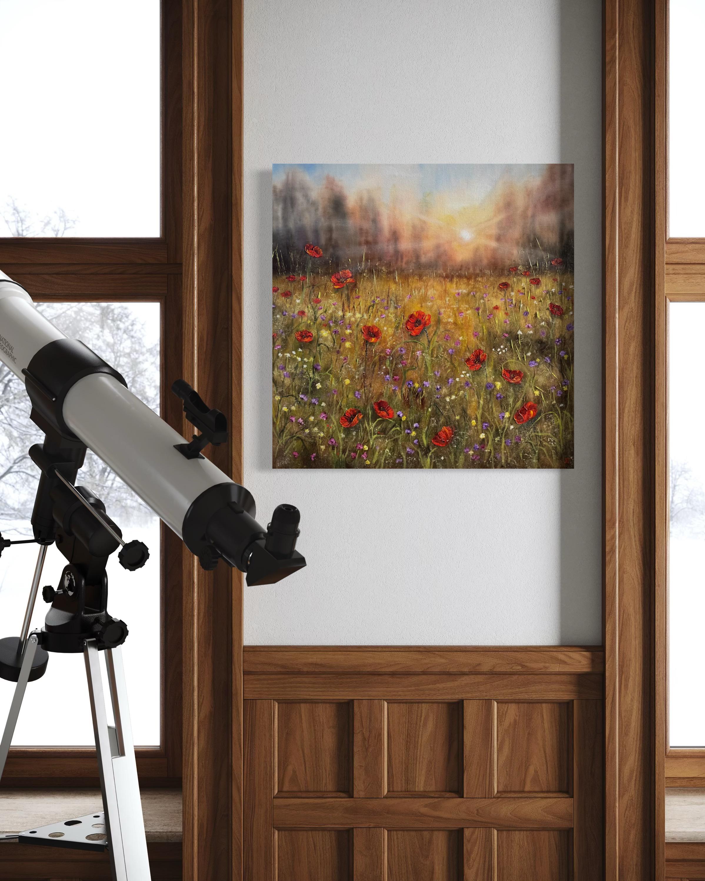 Bacio d'estate - Landscape Painting Marrone di Tanja Frost