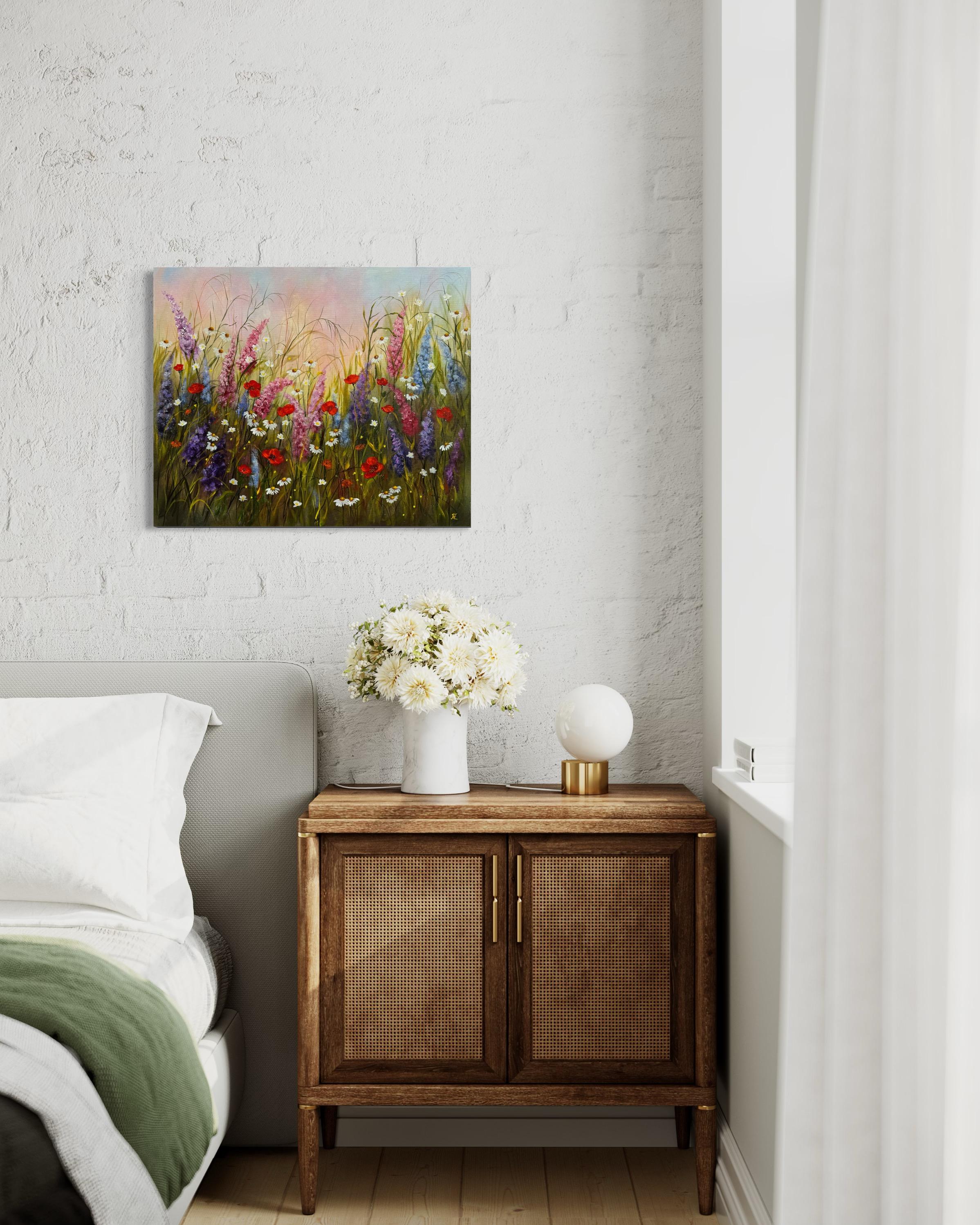 Sommerzauber (Braun), Landscape Painting, von Tanja Frost