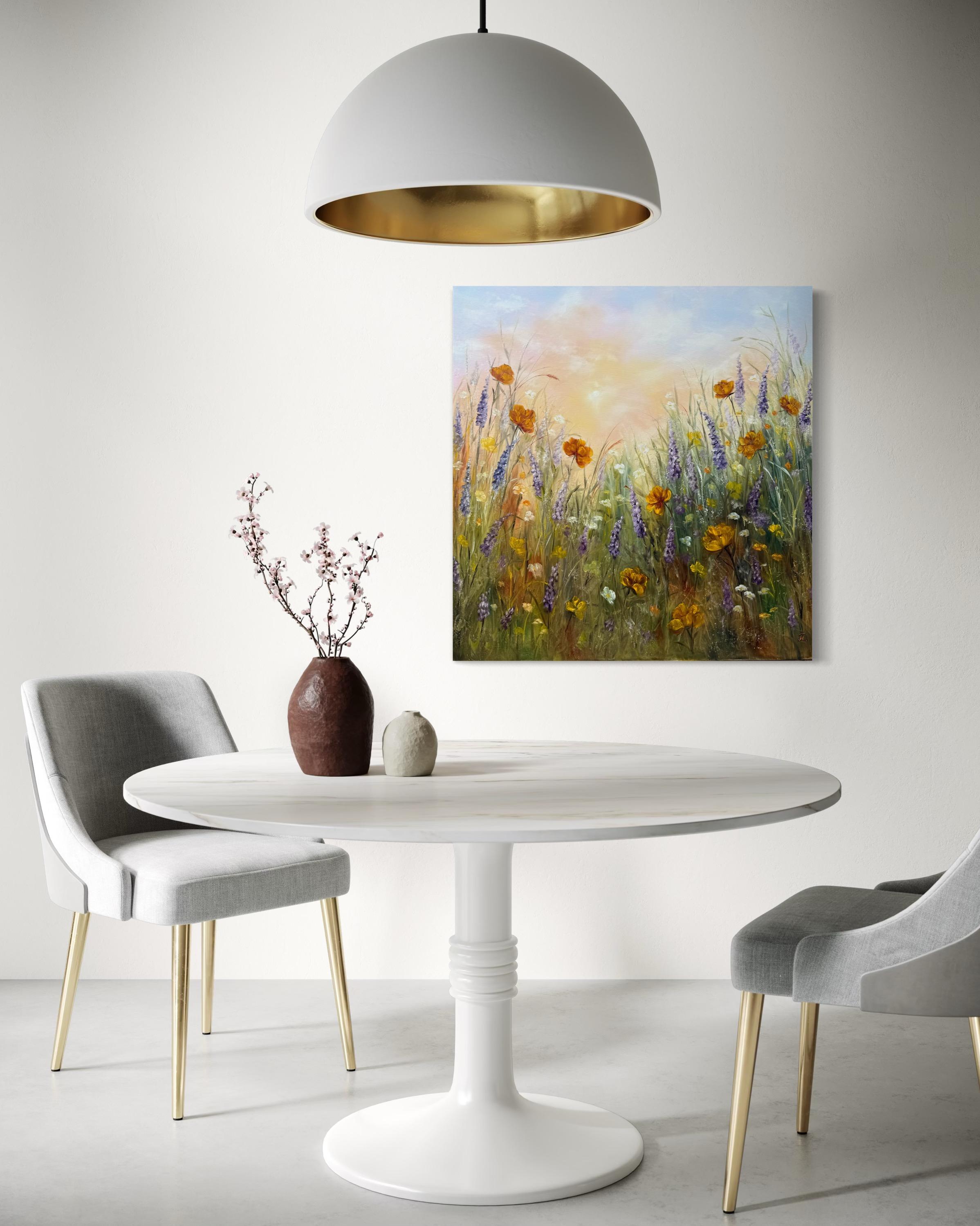 Sommergeflüster (Braun), Landscape Painting, von Tanja Frost