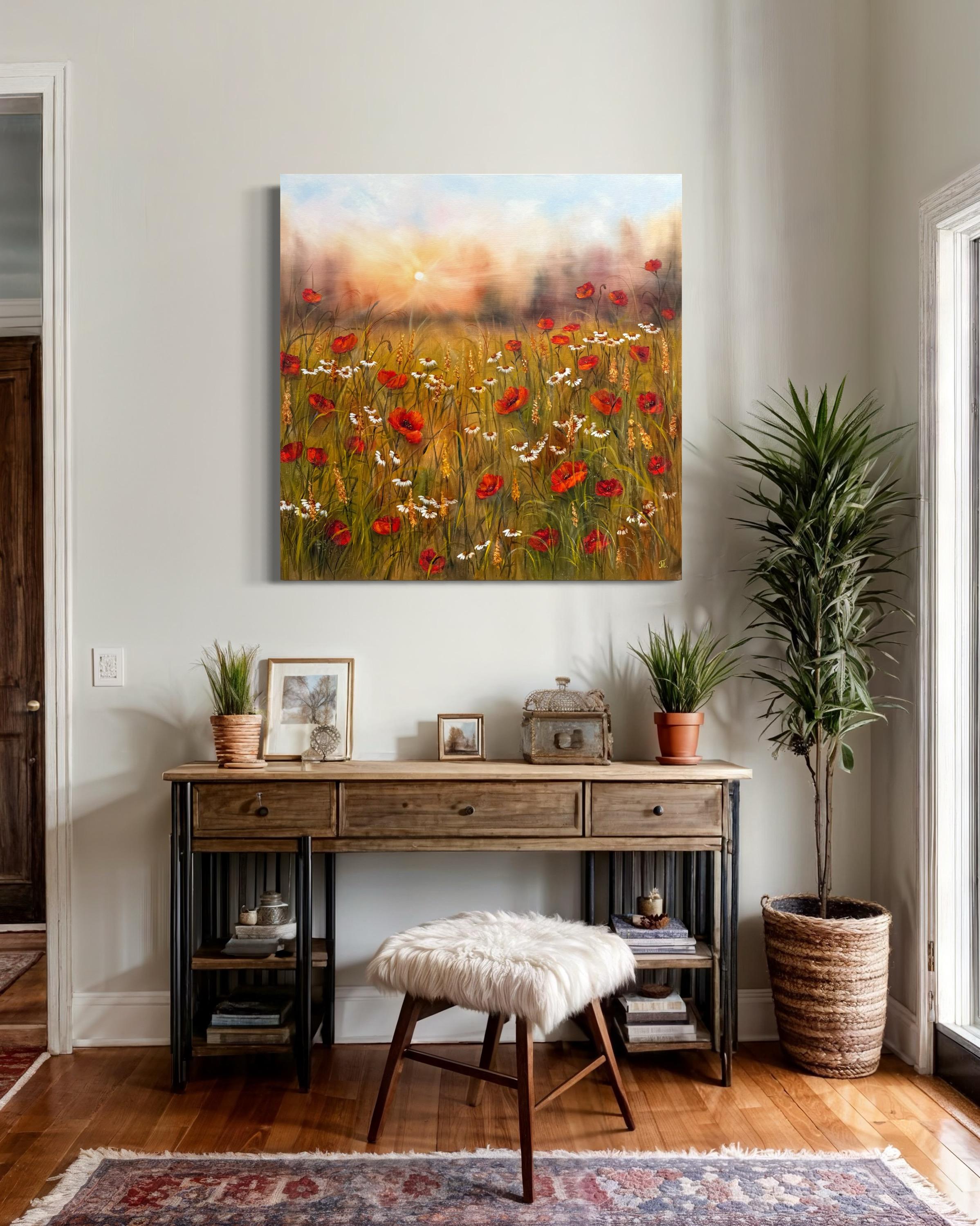 Serenade der Mohnblumen im Sonnenlicht im Angebot 6