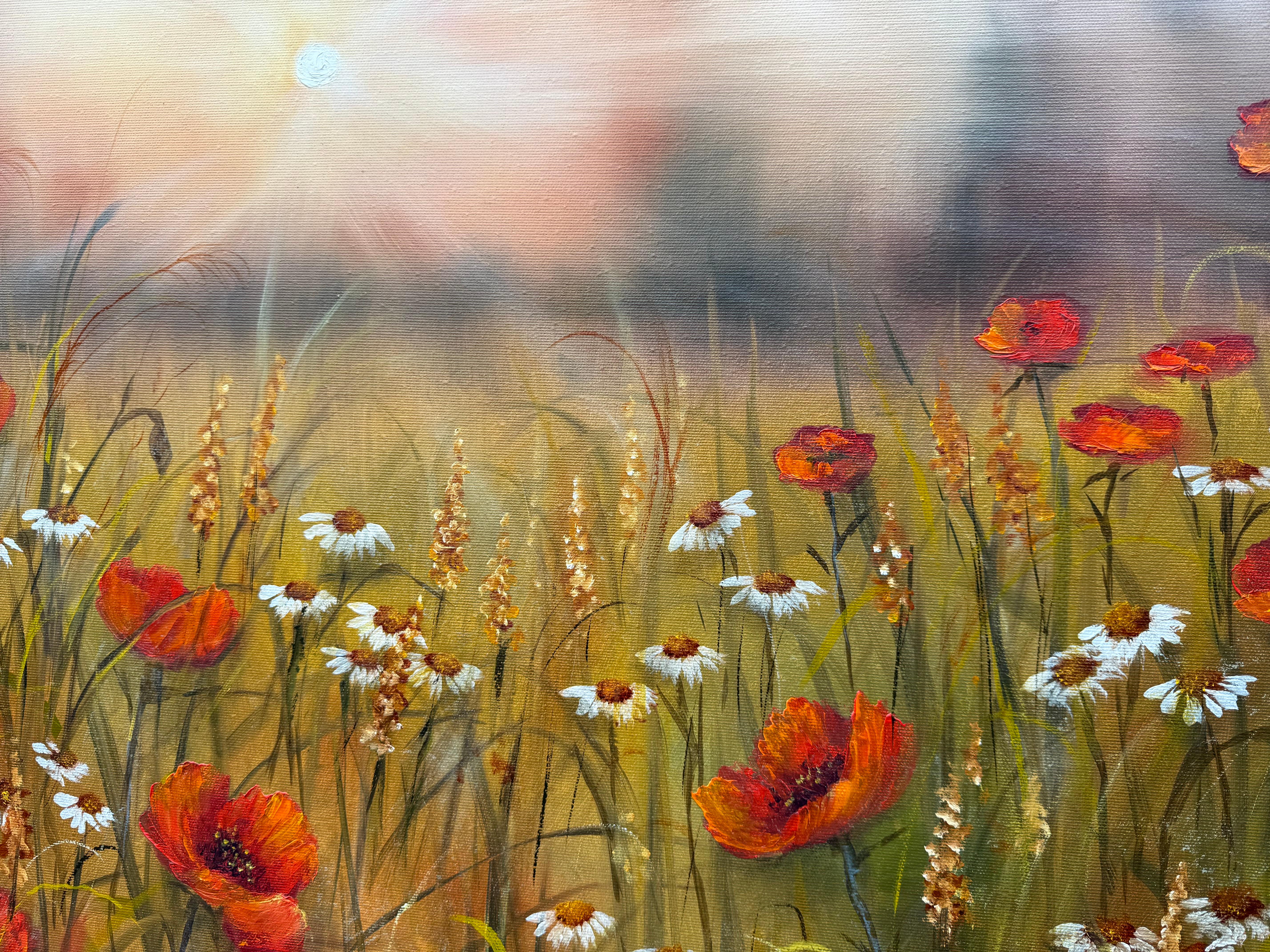 Serenade der Mohnblumen im Sonnenlicht (Impressionismus), Painting, von Tanja Frost