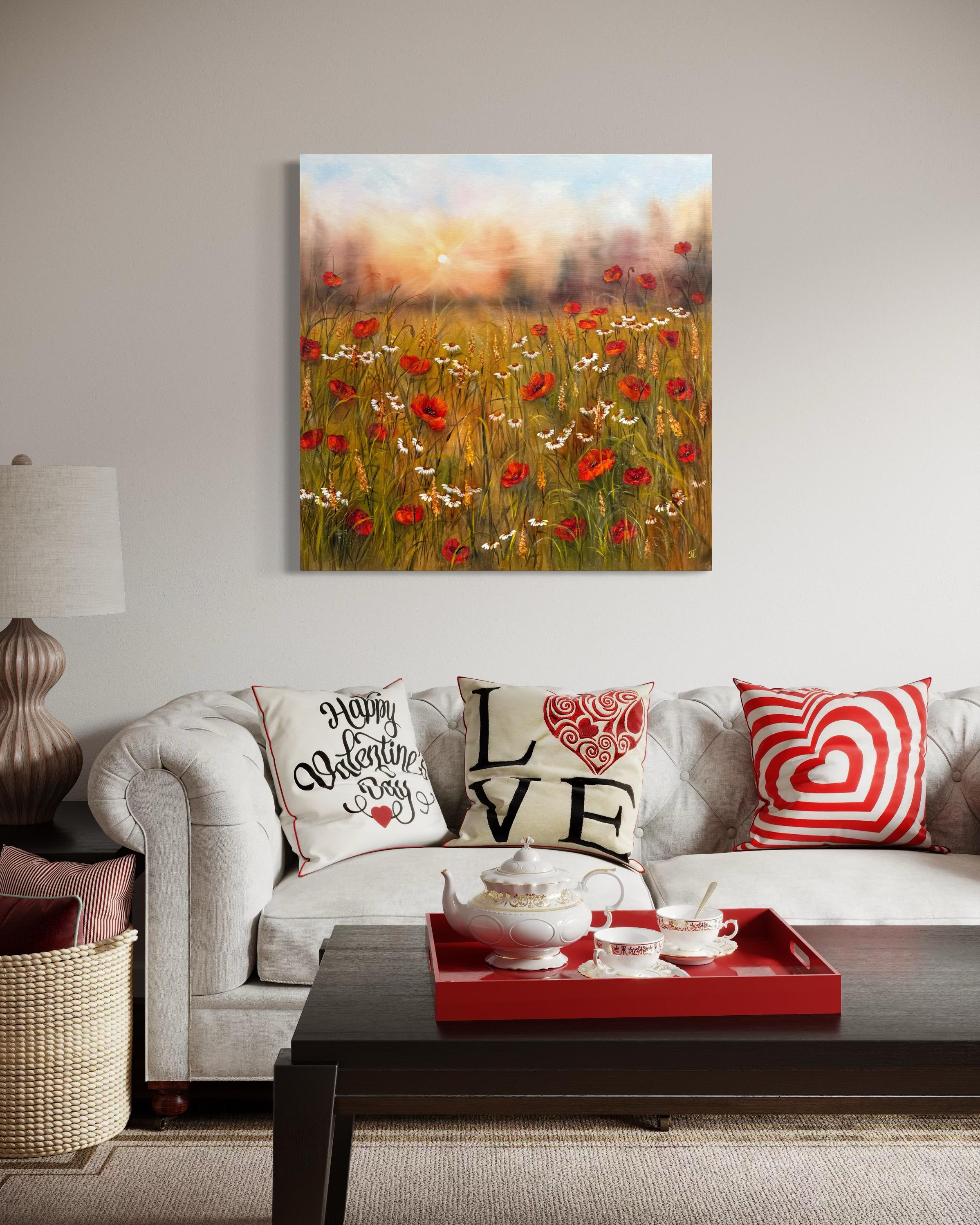 Serenade der Mohnblumen im Sonnenlicht im Angebot 2