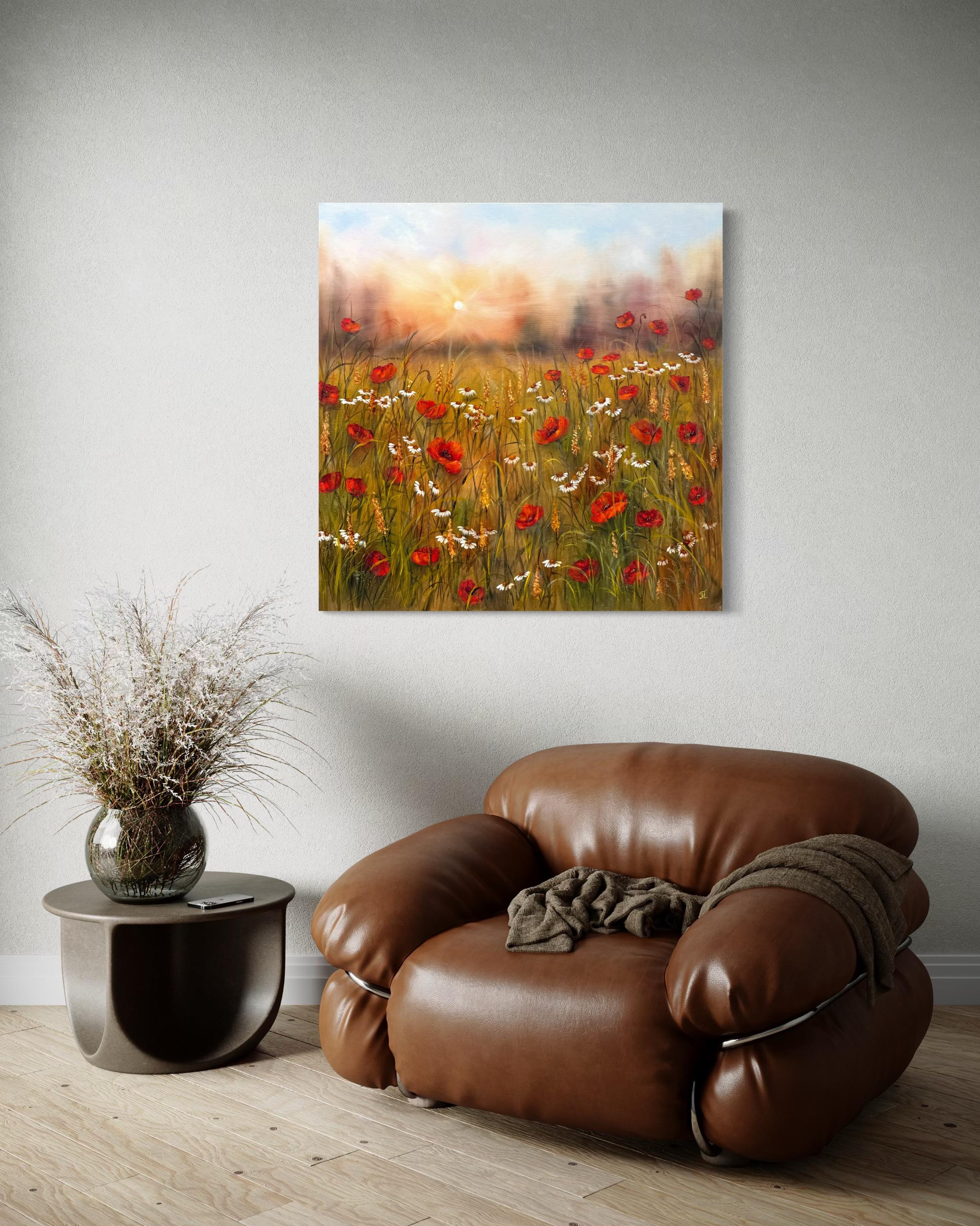 Serenade der Mohnblumen im Sonnenlicht im Angebot 3
