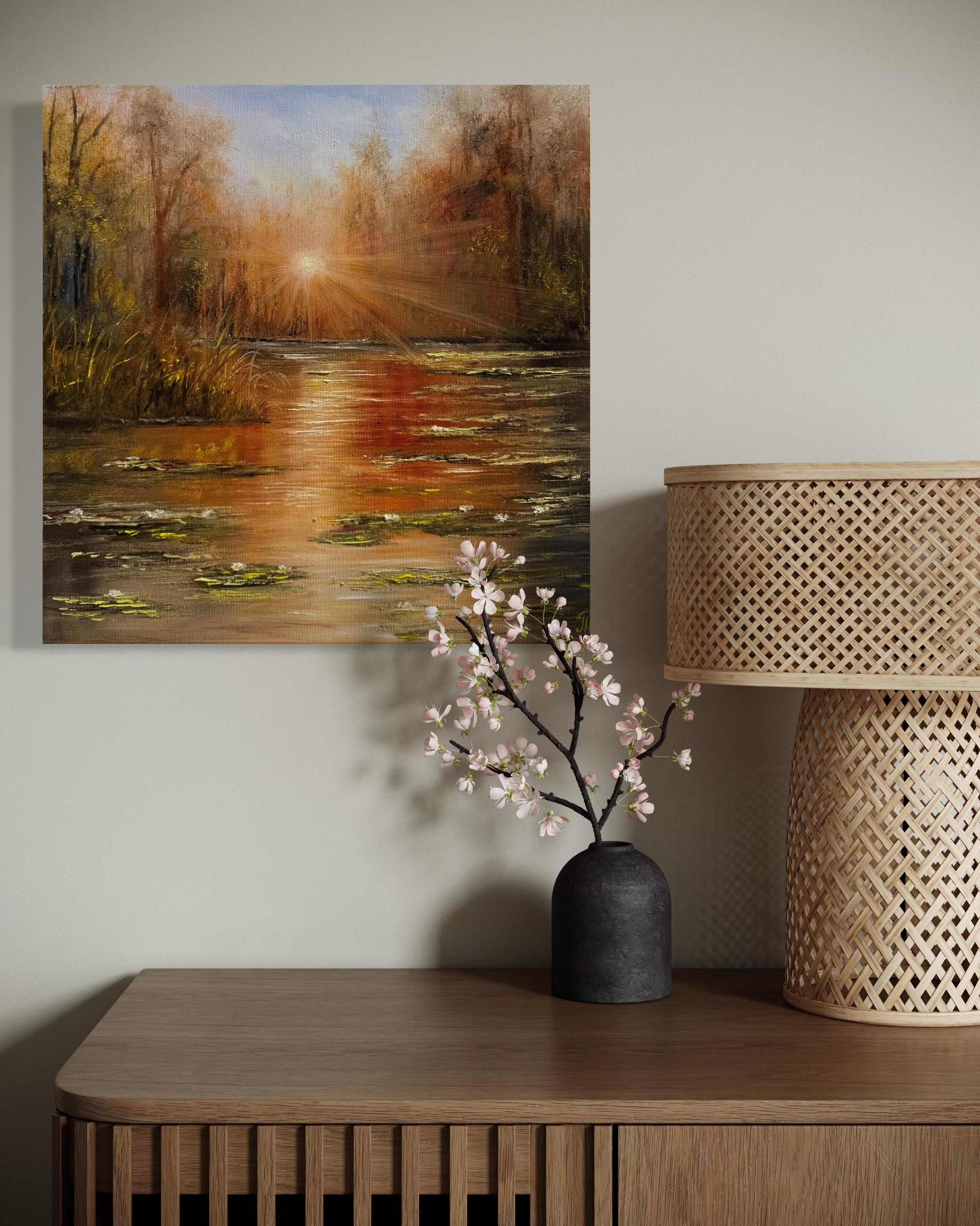 Sonnenuntergang (Impressionismus), Painting, von Tanja Frost