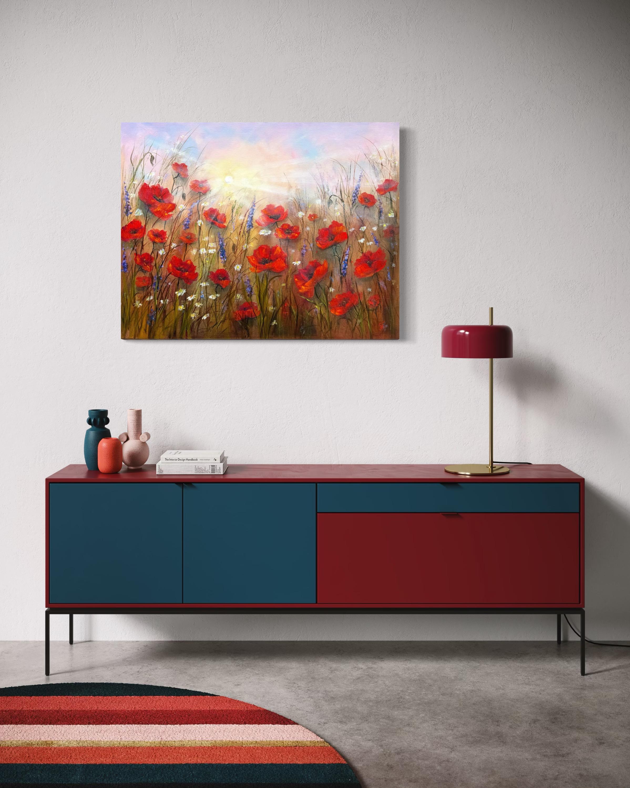 Ein Hauch von Sonne (Braun), Landscape Painting, von Tanja Frost