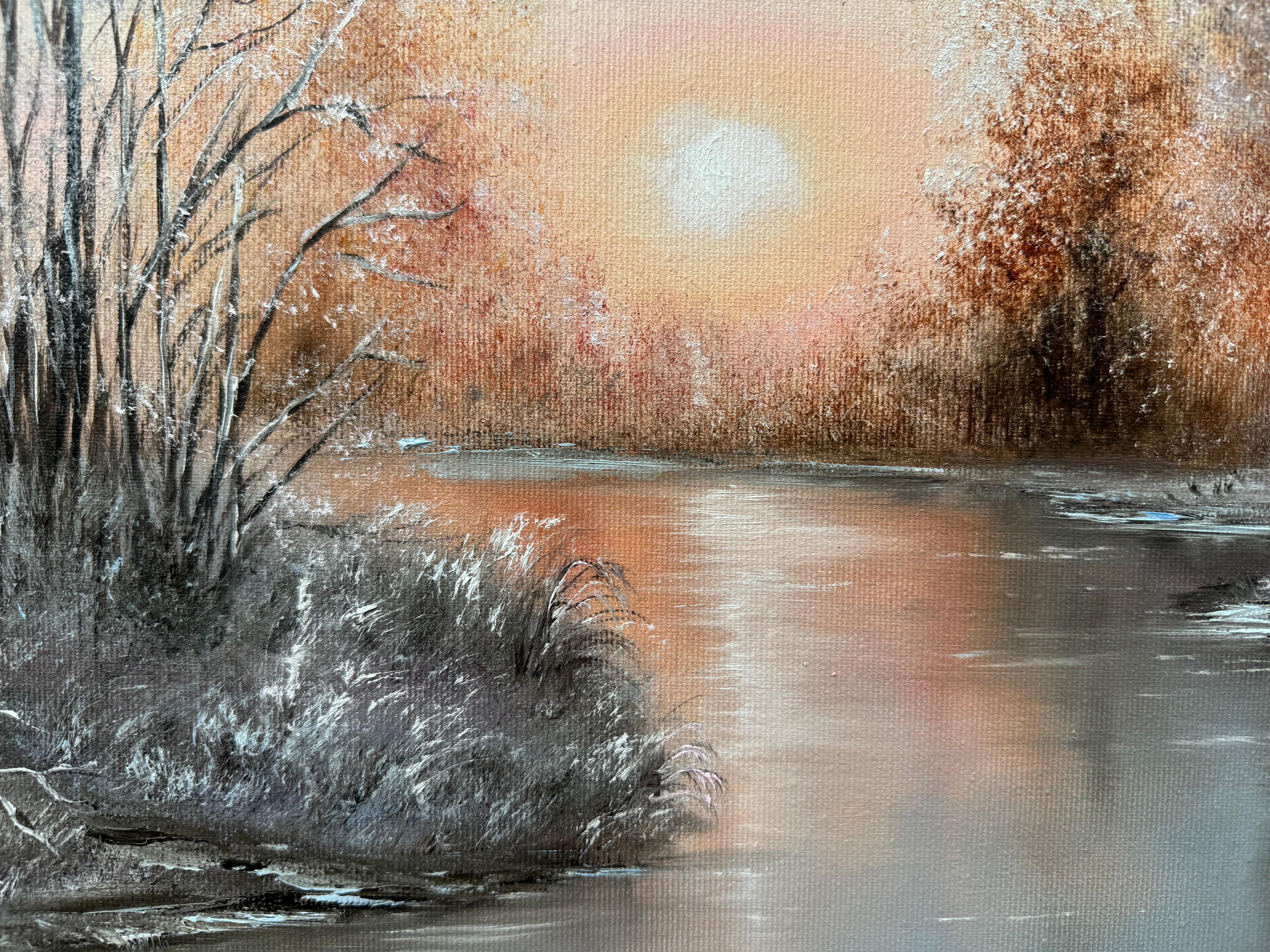 Winter-Reflexionen – Painting von Tanja Frost