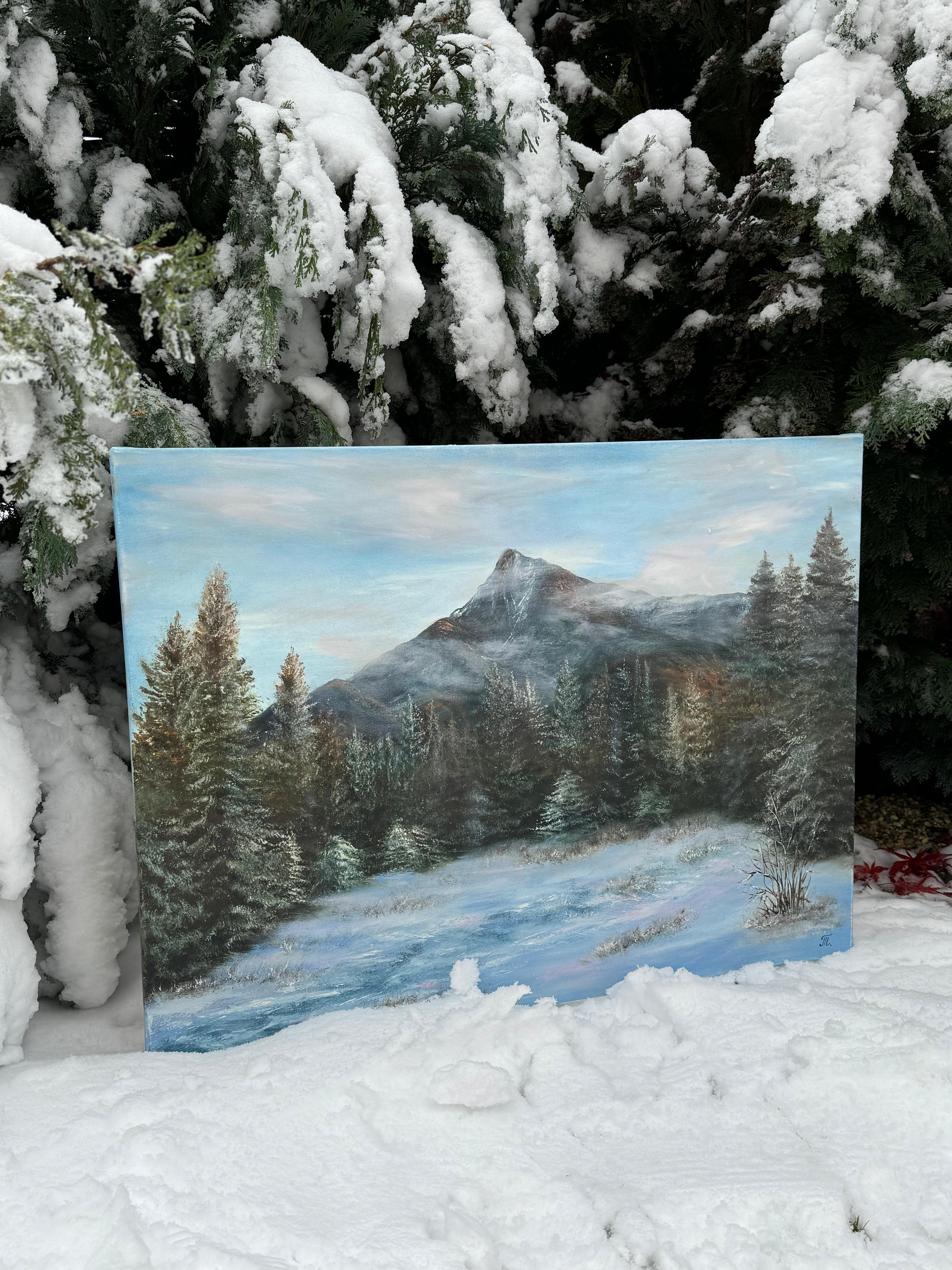 Winter Serenity - Painting by Tanja Frost