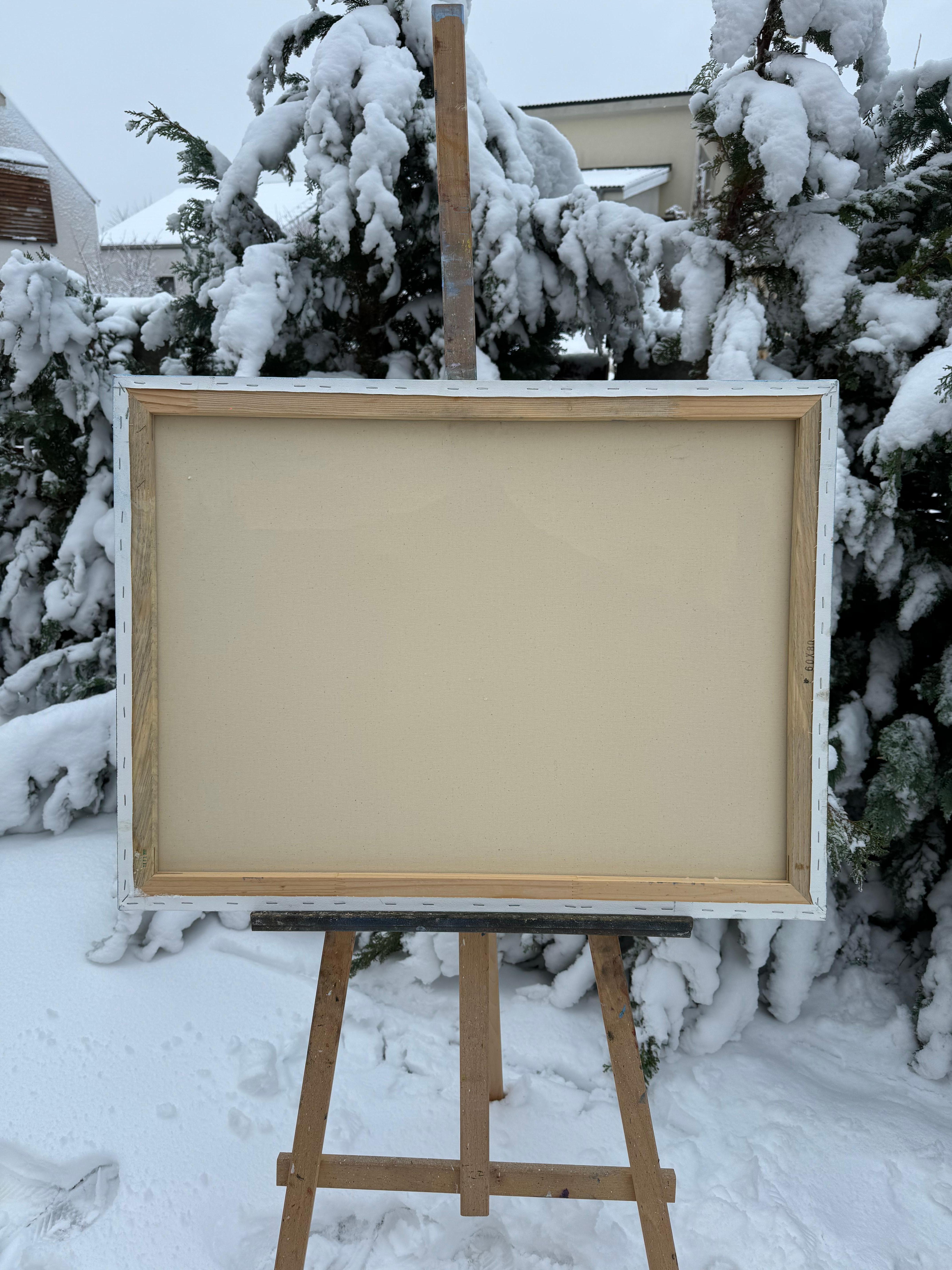 In crafting this piece, I used oil paints to embrace the cozy yet imposing essence of a winter-kissed landscape. Integrating styles of impressionism and realism, I aimed to capture the serene spirit of untouched snow and the stoic dignity of rugged