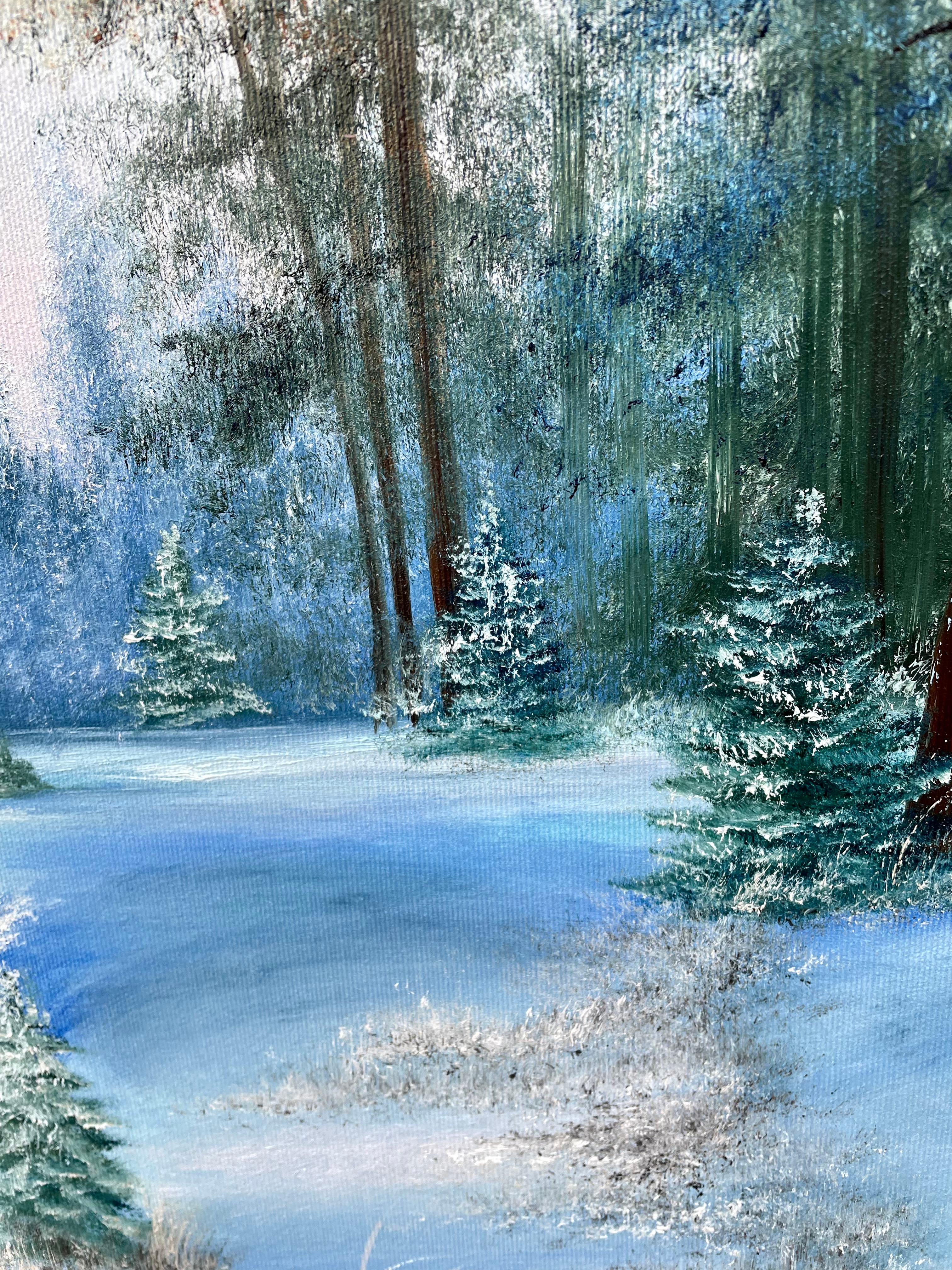Winters Waldweg im Angebot 4