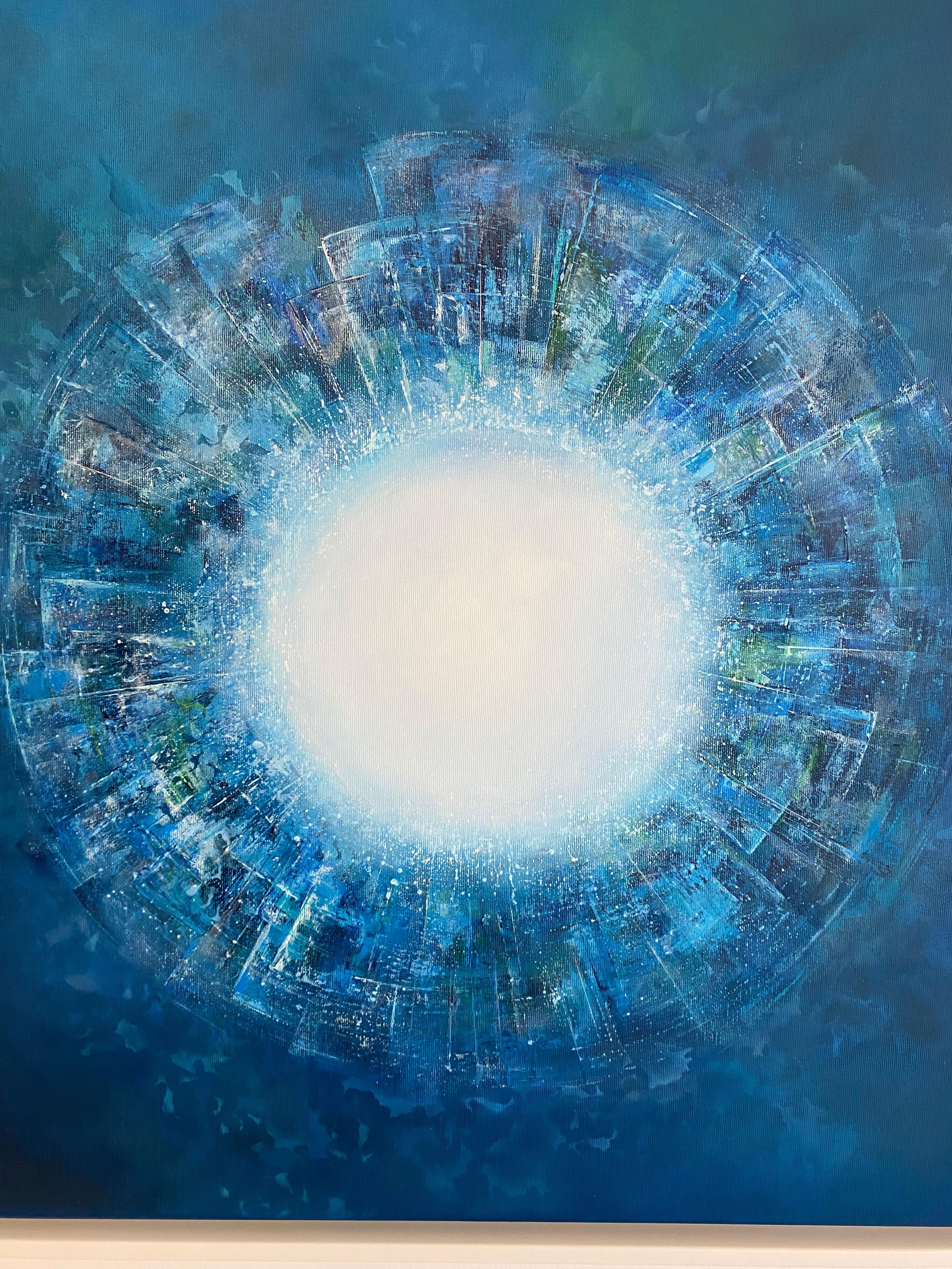 ANIMA MUNDI - Blue Abstract Painting by Tanja Guntrum