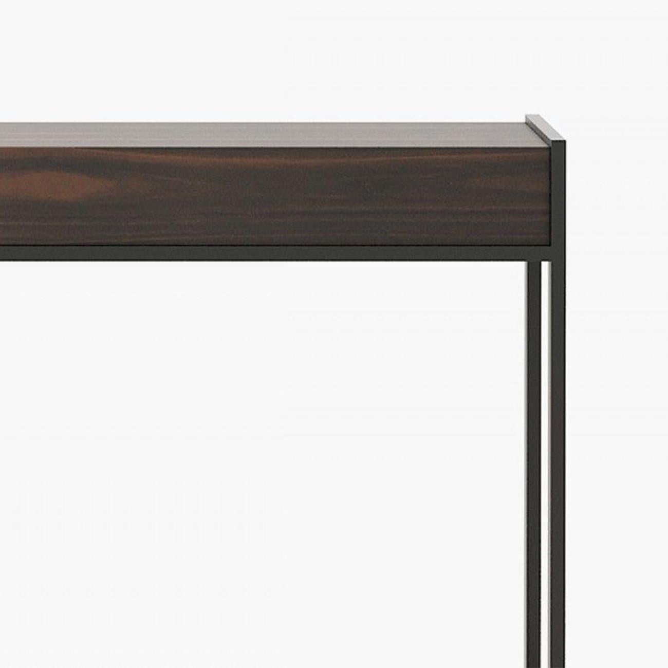 Blackened Tanja Wood Console Table For Sale