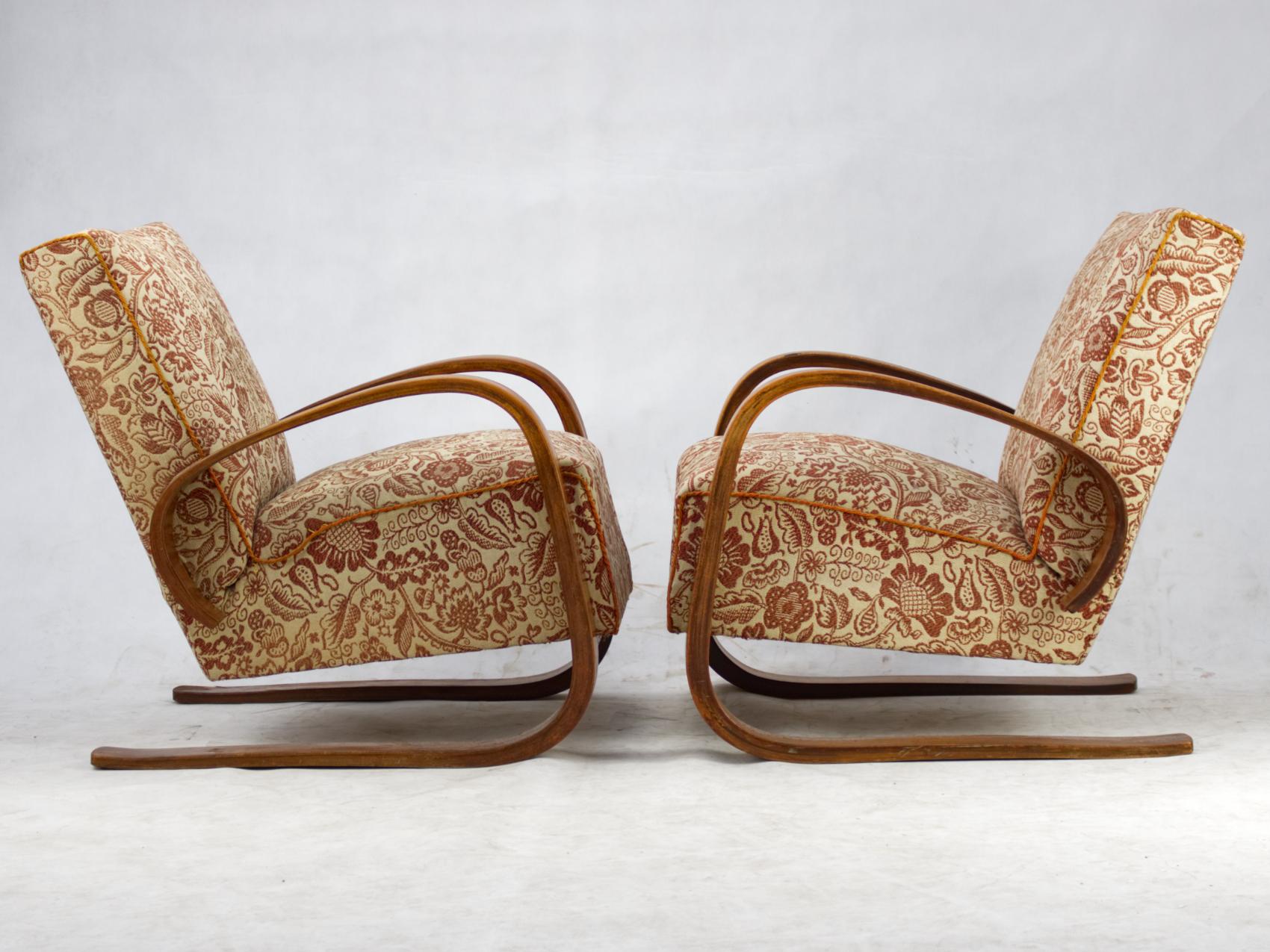 A pair of armchairs designed by Miroslav Navratil in the style of the 