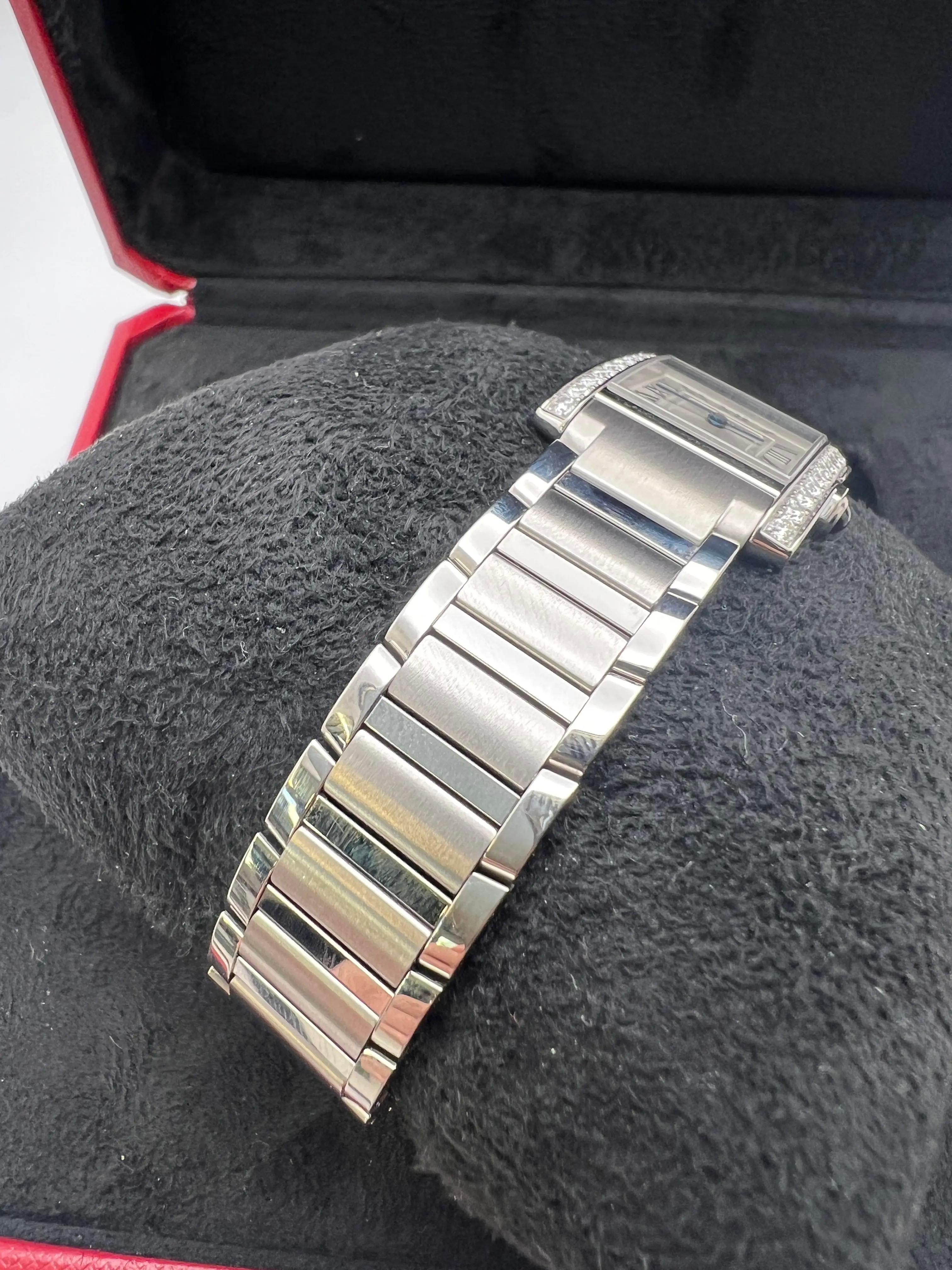 Tank Française Small Factory Diamond Bezel Steel W4TA0029 Box Set en vente 5